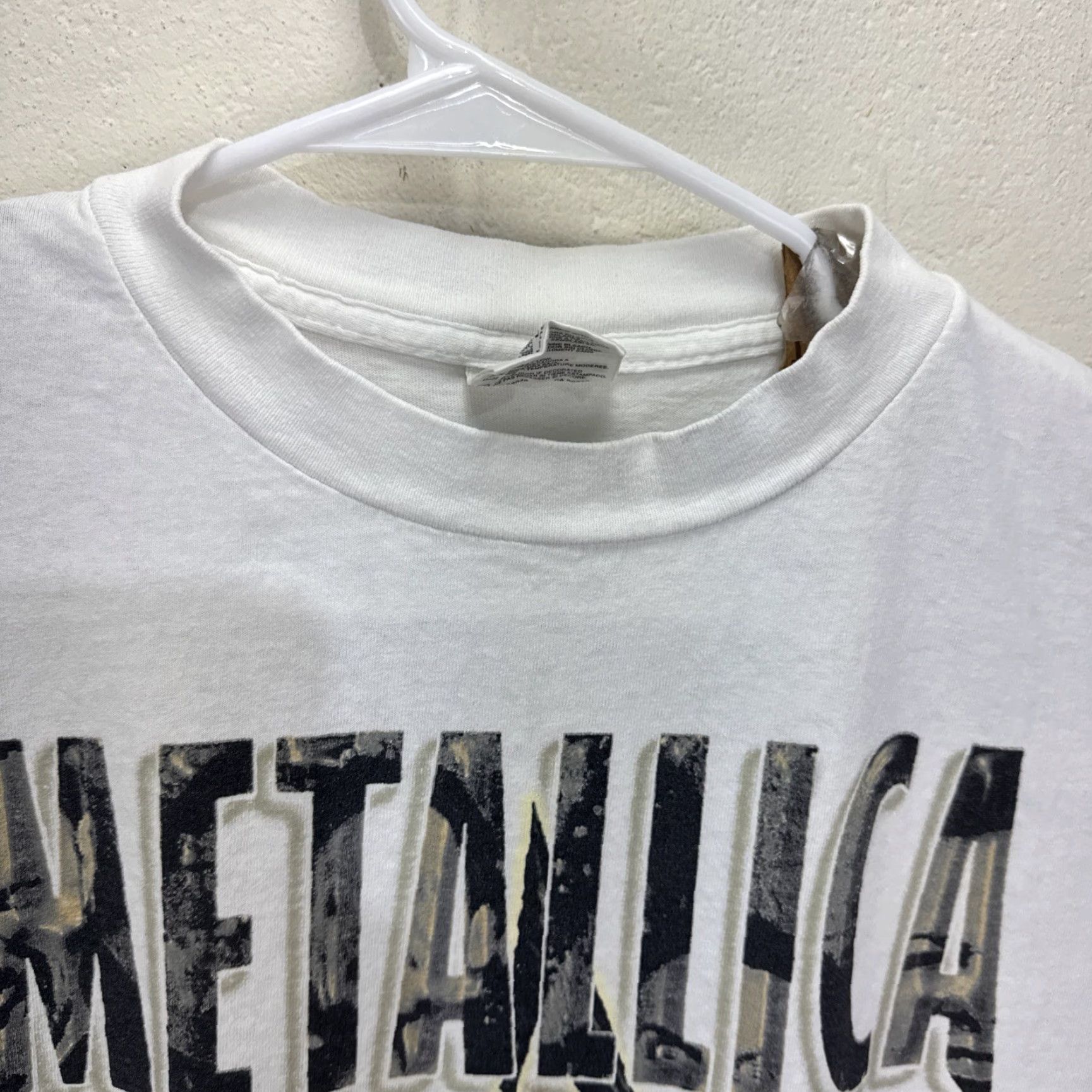Tultex VINTAGE Metallica T-Shirt 1996 Load Concert Short Sleeve White Large 90s Band Logo Mens Size US L / EU 52-54 / 3 - 4 Thumbnail
