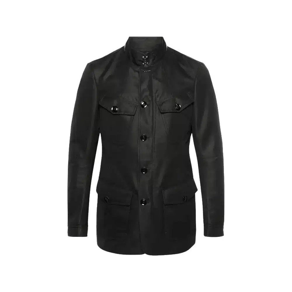 Tom Ford o1loc1c0425 OJM002 Compact Nylon Military Jacket in Black Size US XXL / EU 58 / 5 - 1 Thumbnail