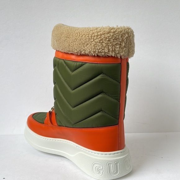 Gucci GUCCI MENS HORSEBIT SHEARLING BOOTS IN MILITARY SIZE 10 Size US 10 / EU 43 - 5 Thumbnail