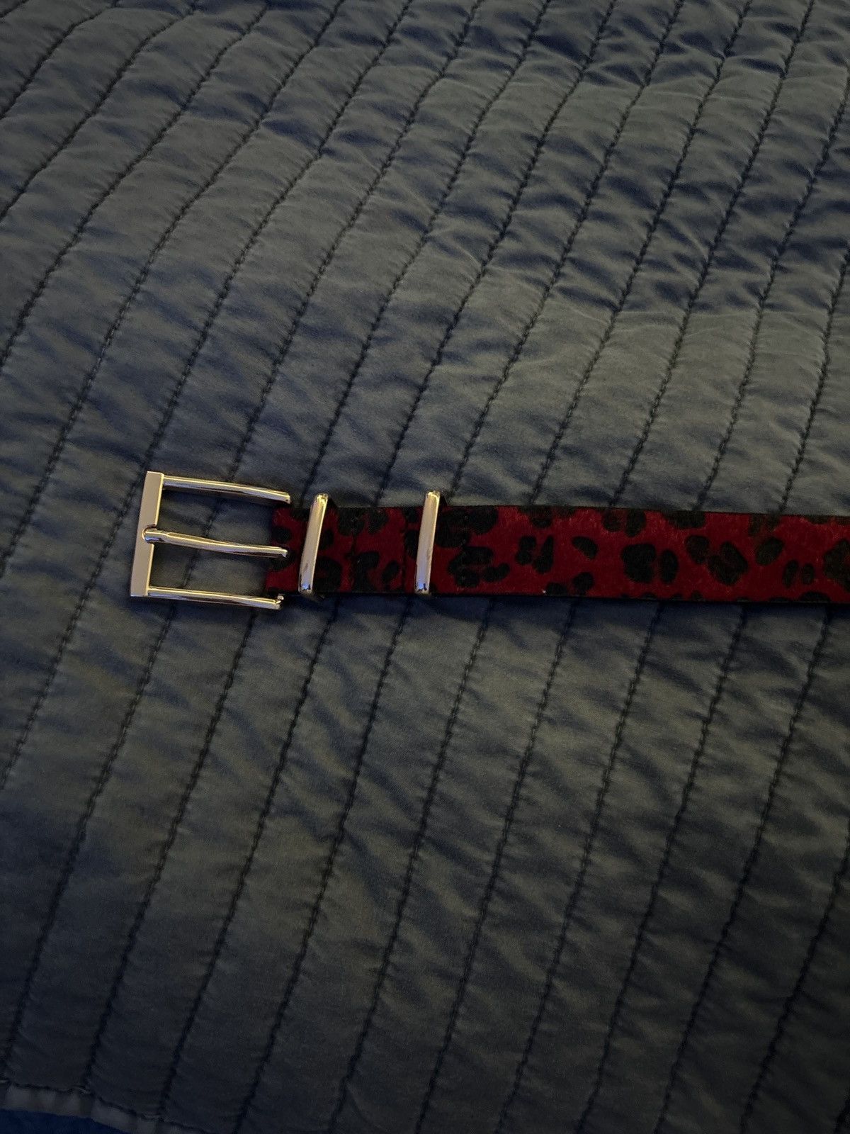 Designer × Vintage RED CHEETAH PRINT BELT Size ONE SIZE - 1 Thumbnail
