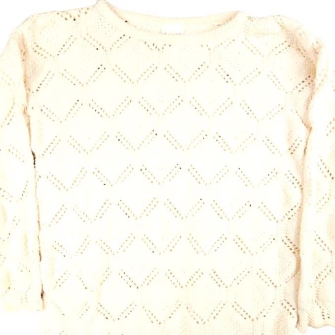 Vintage VINTAGE Huntington Ridge Sweater Womens Size Medium Cream Diamond Made In USA Size M / US 6-8 / IT 42-44 - 2 Thumbnail
