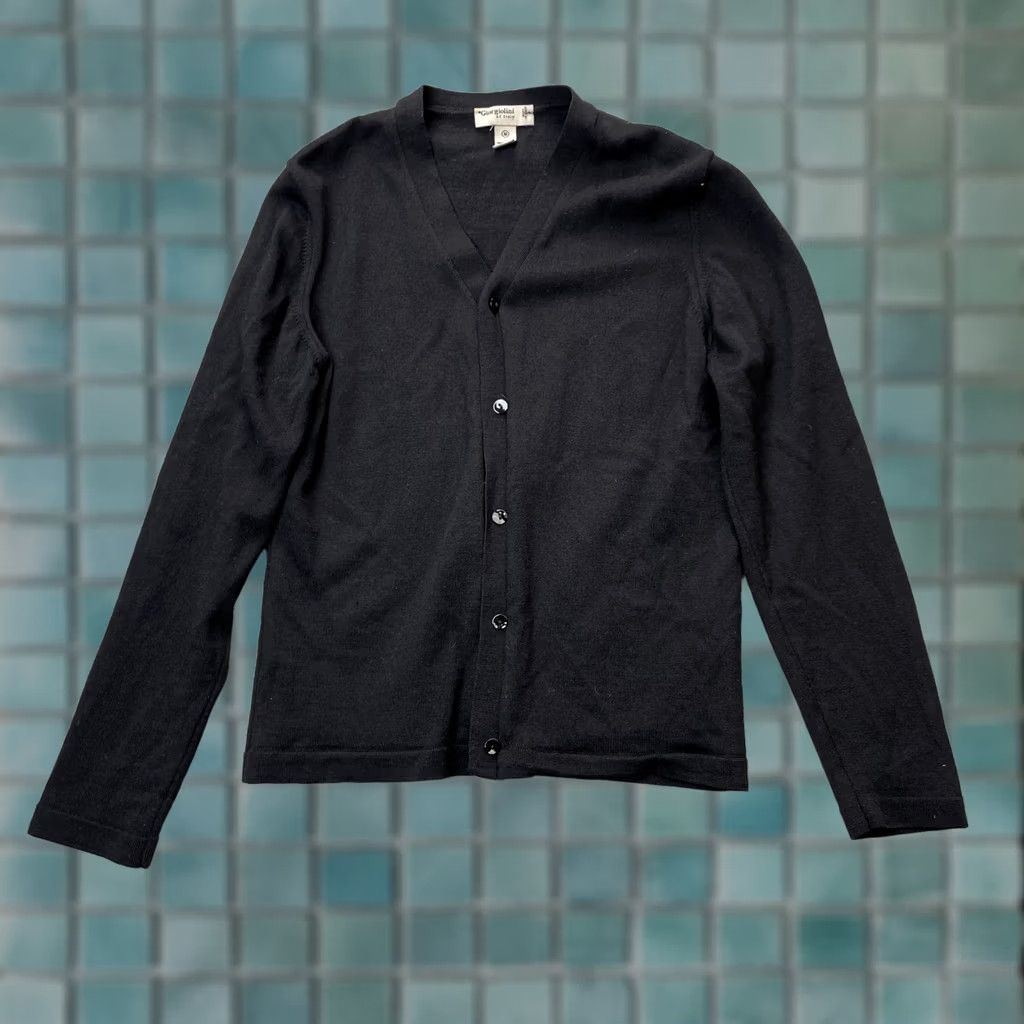 Vintage Giorgiolini Sweater Cardigan Womens M Black Merino Wool Knit 100% Italy Size M / US 6-8 / IT 42-44 - 1 Thumbnail