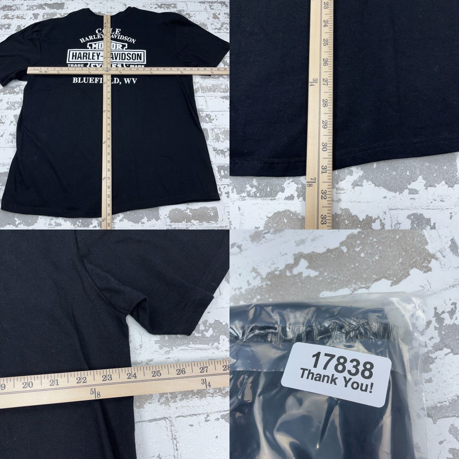 Harley Davidson Harley-Davidson Shirt Men XL Black Tee Graphic Print 80s Retro Biker Motorcycle USA Logo Mens Size US XL / EU 56 / 4 - 8 Thumbnail