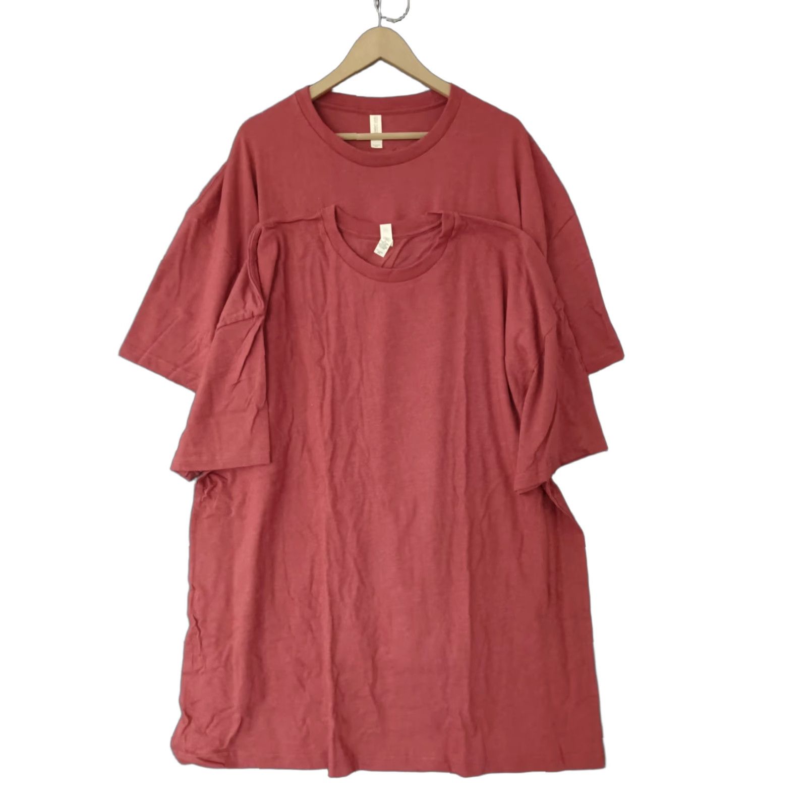 Next Level Next Level T-Shirt Men 2-Pack Crew Neck Burgundy Red 3XL Pocket Solid Summer Casual Shirt Mens Size US XXL / EU 58 / 5 - 1 Thumbnail