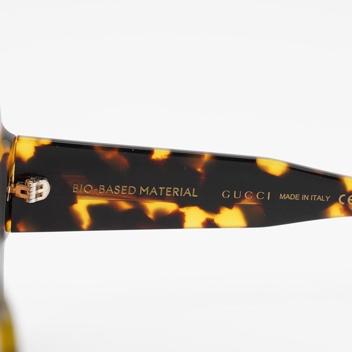Gucci Gucci GG1111S 003 Sunglasses Havana Square Frame, Red Lenses Size ONE SIZE - 5 Thumbnail
