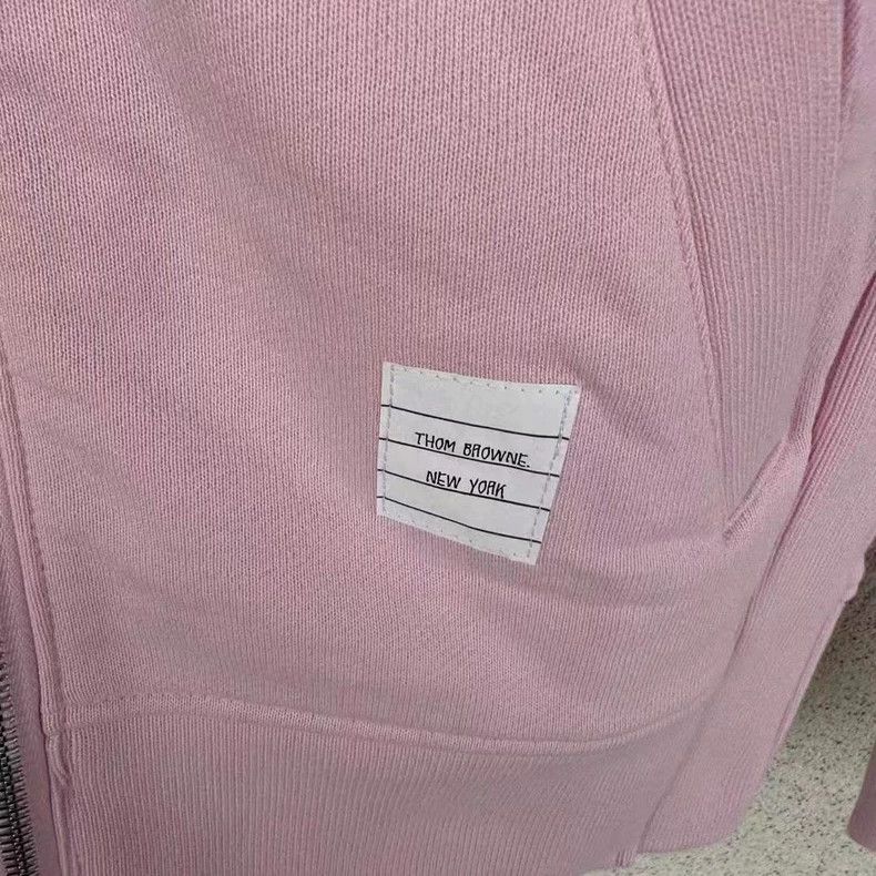 Thom Browne Thom Browne Pink zip hoodie Size US S / EU 44-46 / 1 - 5 Thumbnail