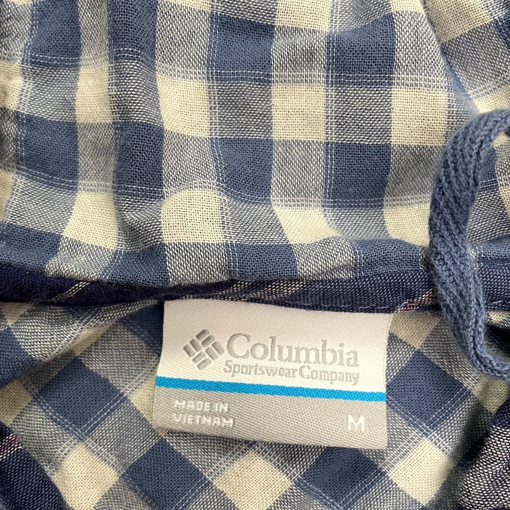 Vintage Columbia Hoodie Shirt Womens Medium Blue Striped Button-Down Cotton Shirt Hooded Casual Exterior Button Up Top Womens M Blue Size M / US 6-8 / IT 42-44 - 5 Thumbnail