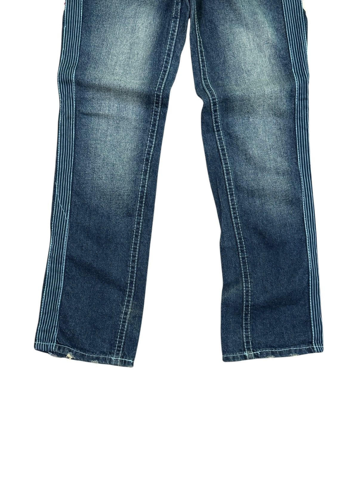 Hysteric Glamour × Japanese Brand VINTAGE BLUE MOON BLUE DAICOCK HICKORY LOW RISE DENIM JEANS Size US 30 / EU 46 - 6 Thumbnail