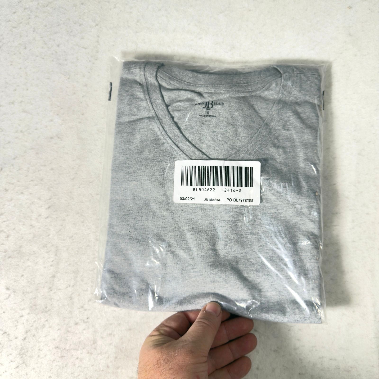 Blair John Blair 1910 VNeck Tee Men S Grey New Short Sleve Classic Size US S / EU 44-46 / 1 - 1 Thumbnail