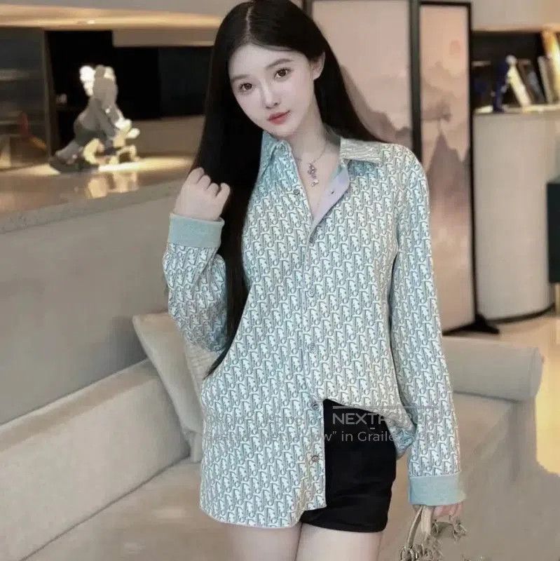 Dior Lavender Cotton Women's Shirt .