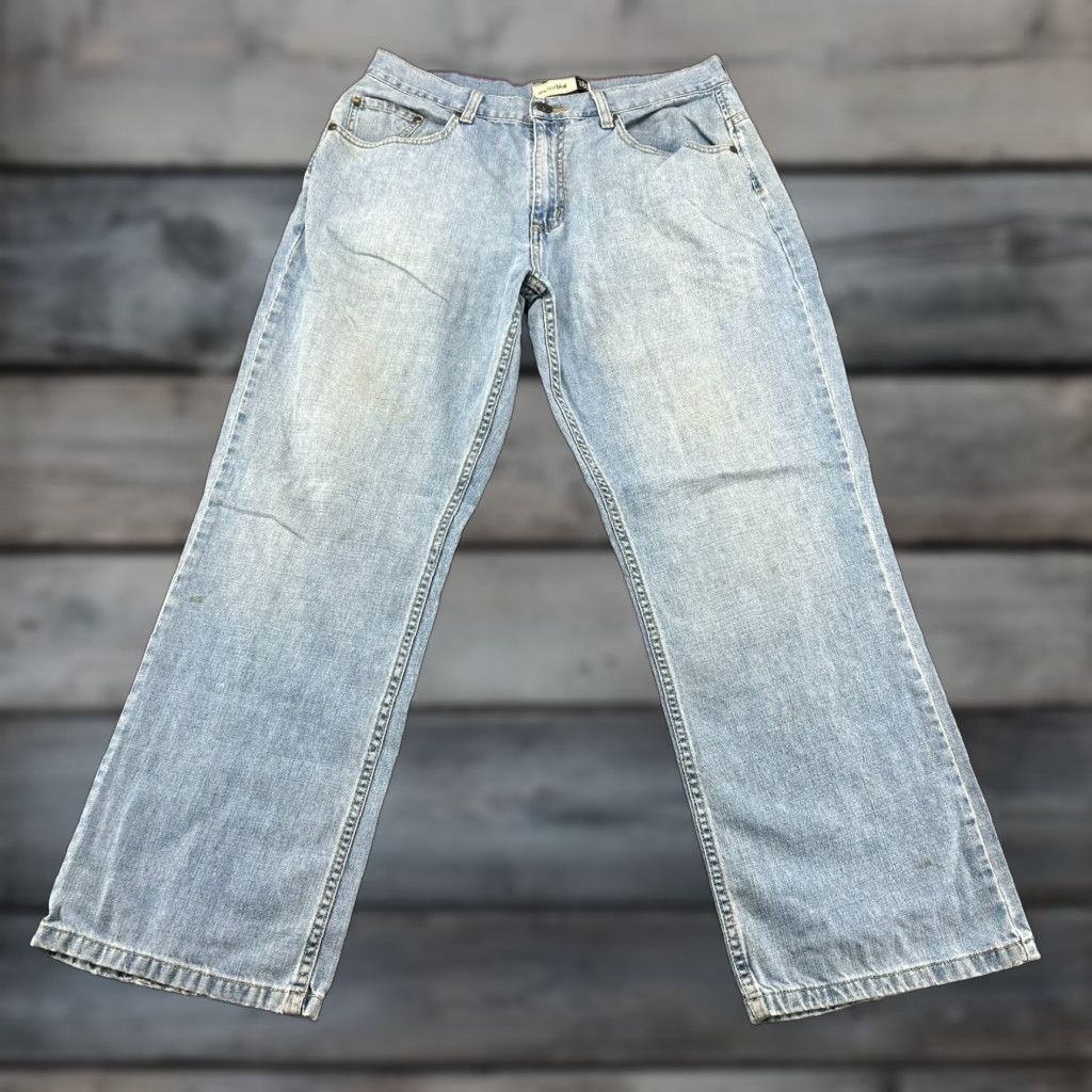 Anchor Blue VINTAGE Anchor Blue Jeans Mens 33x30 Blue Jeans Relaxed 90s Grunge Light Wash Cotton Denim Baggy 5-Pocket Design, 30 In Inseam Mens, Regular, Blue Size US 33 - 1 Thumbnail