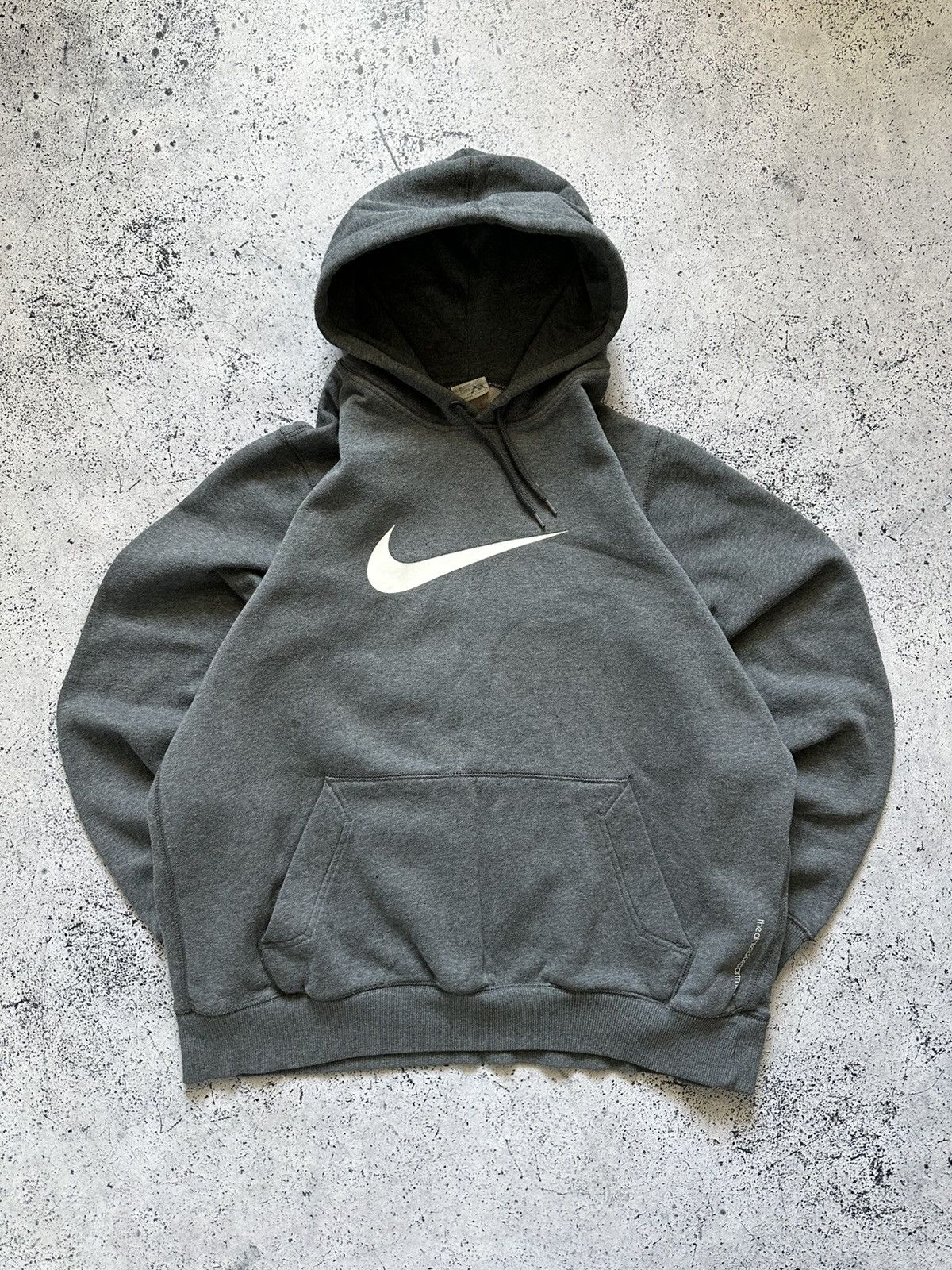 Nike Vintage Nike Boxy Hoodie Big Swoosh Grey Y2K USA Size US S / EU 44-46 / 1 - 1 Thumbnail