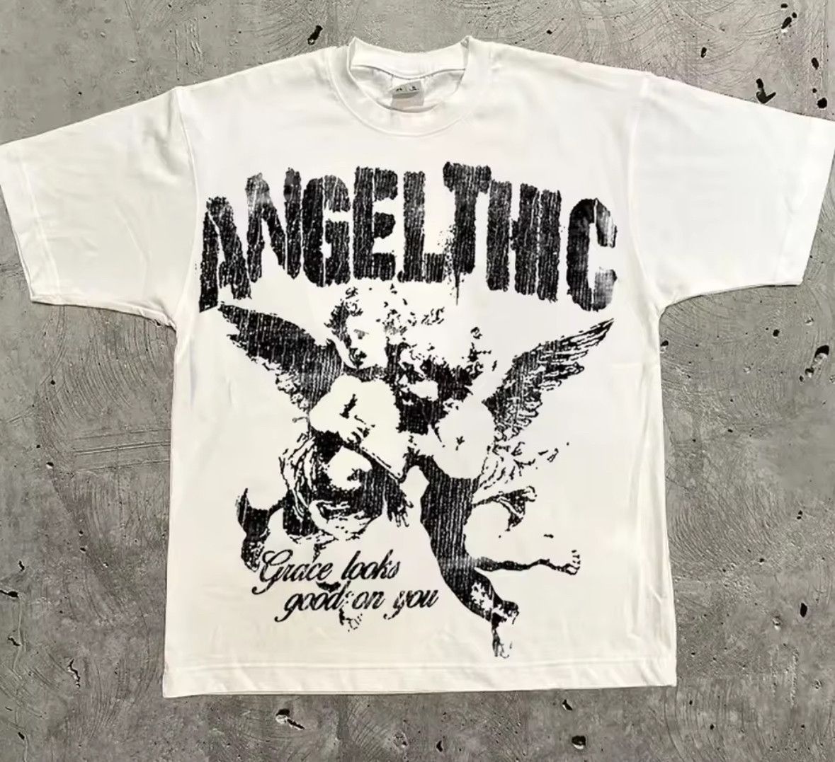 Other Vintage Retro Angel Grace Cute Graphic White T-Shirt Size US XL / EU 56 / 4 - 1 Thumbnail