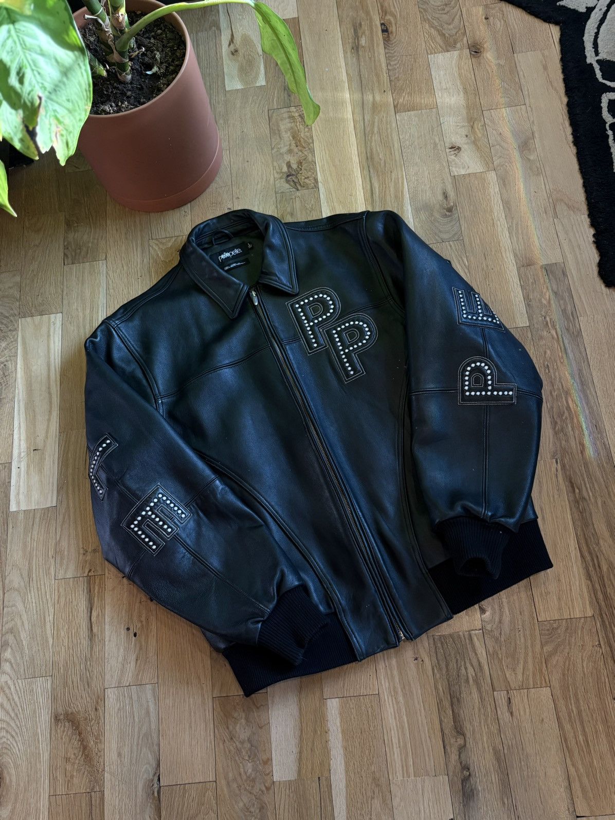 Pelle Pelle Pelle Pelle Leather Bomber Jacket Black Size Large Size US L / EU 52-54 / 3 - 1 Thumbnail