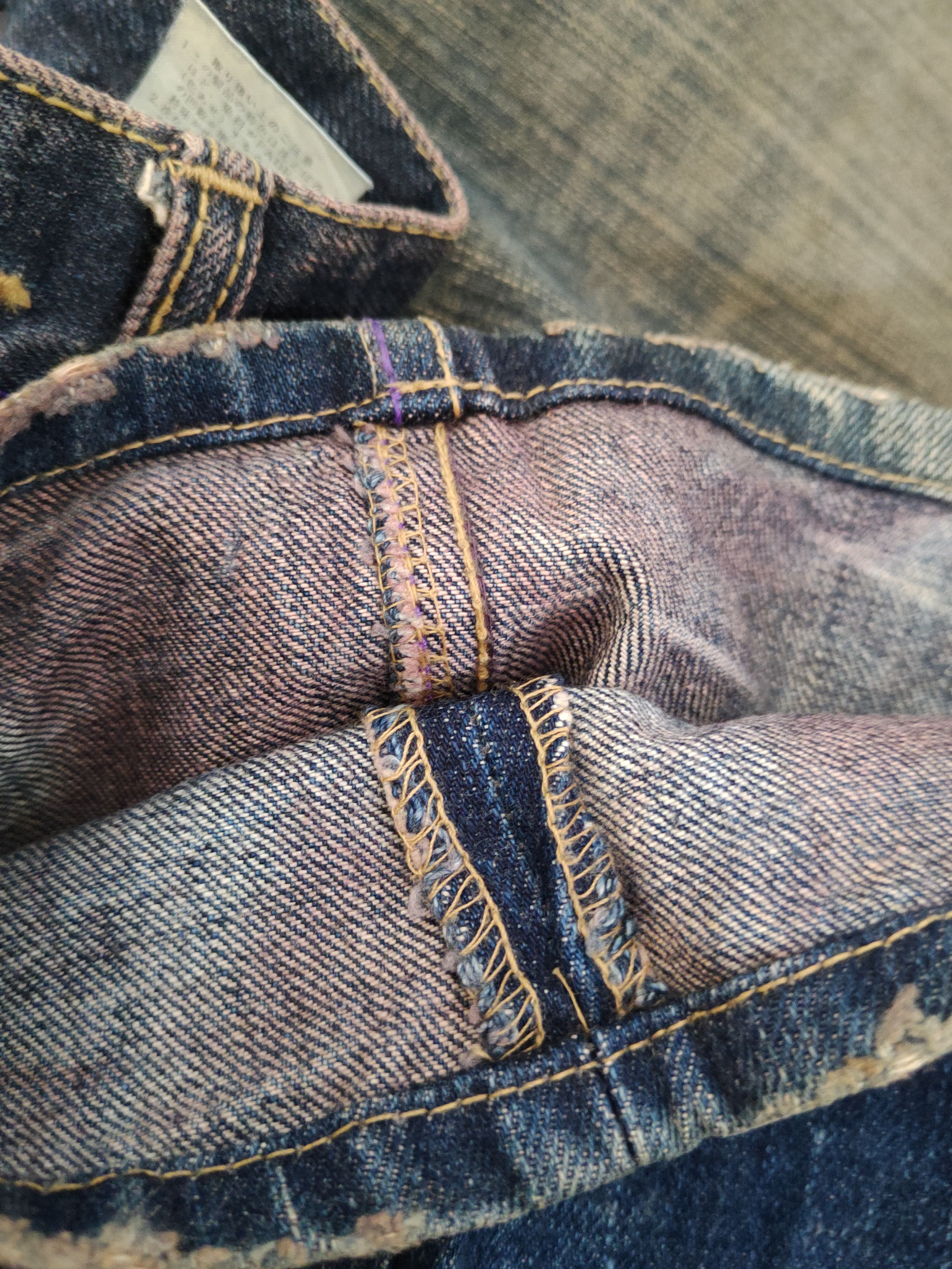 Japanese Brand Midas 9 Dark Blue thunder Distressed Ripped Jeans #W1067 Size 30" / US 8 / IT 44 - 13 Thumbnail