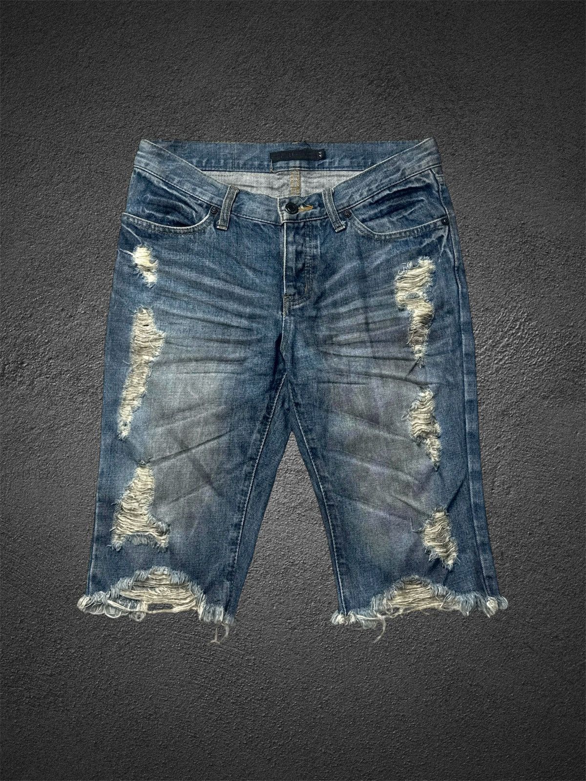 If Six Was Nine FUGA Distressed Denim Shorts Lgb Goa Styled Size US 30 / EU 46 - 1 Thumbnail