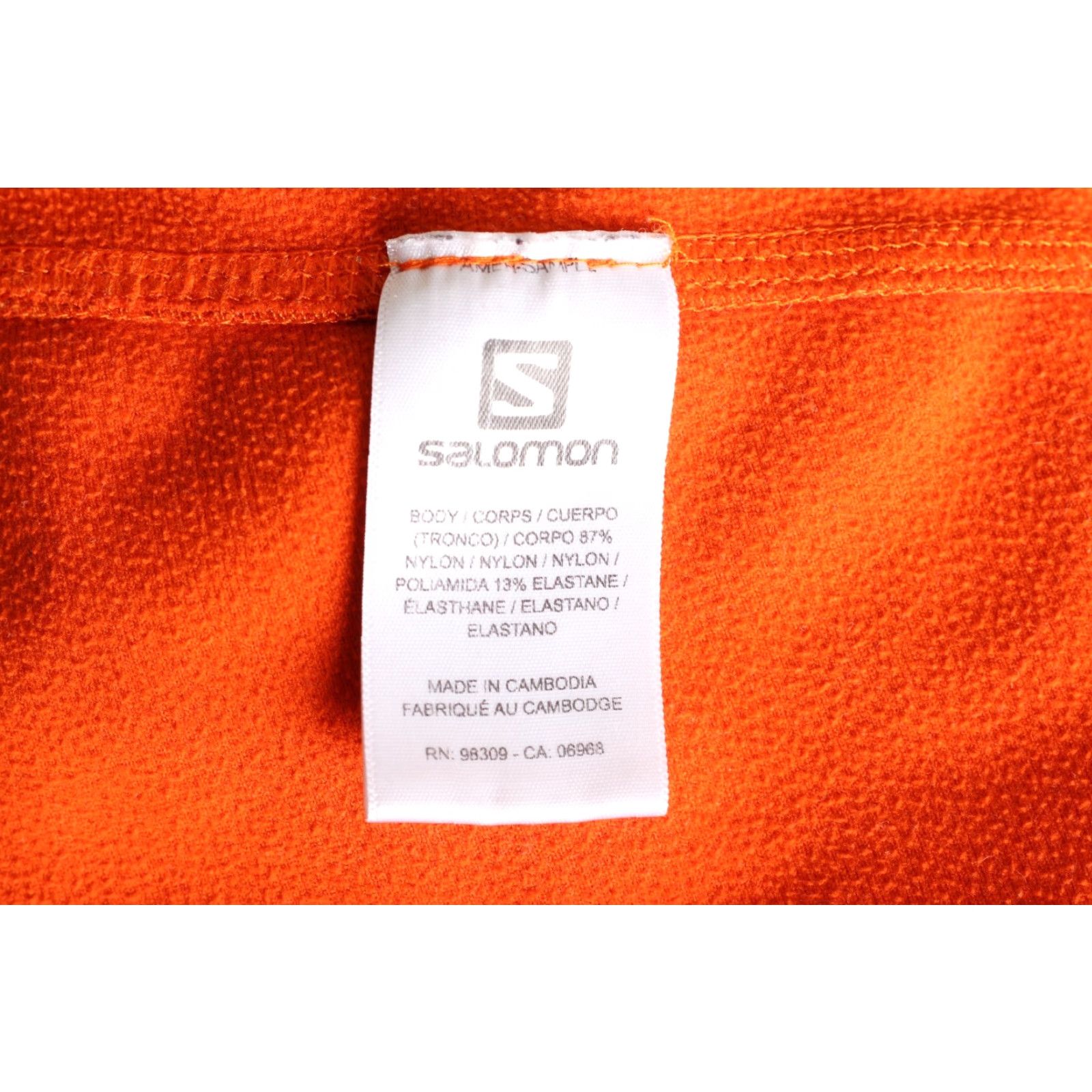 Salomon Salomon Acti Therm Fleece Sweatshirt Men L Orange Logo Zip Full Zip Sweatshirt Mens Regular Size L Size US L / EU 52-54 / 3 - 6 Thumbnail