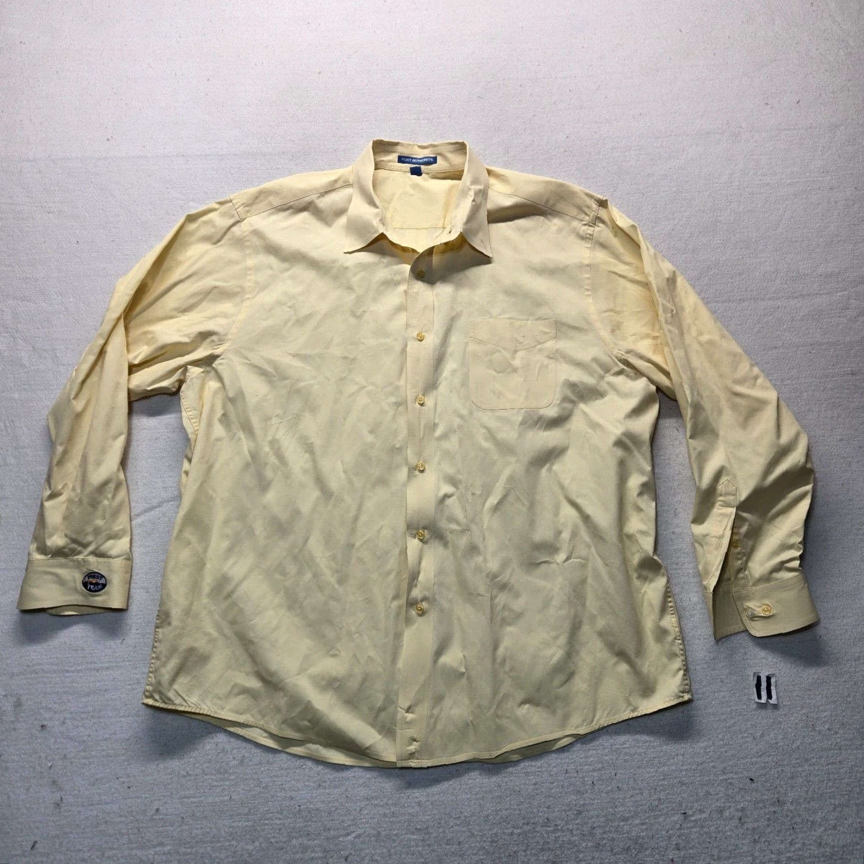 Logo 7 First Team Roanoke Virginia VA Shirt Logo Yellow Button Long Sleeve Men 3XL XXXL Size US XXL / EU 58 / 5 - 2 Thumbnail