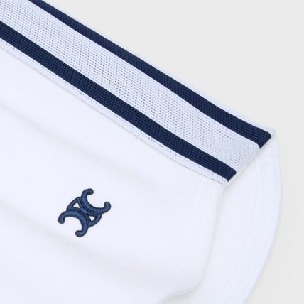 Celine o1bcso1str0724 Mini Jupe Triomphe Jersey Double White Navy Size 28" / US 6 / IT 42 - 4 Thumbnail