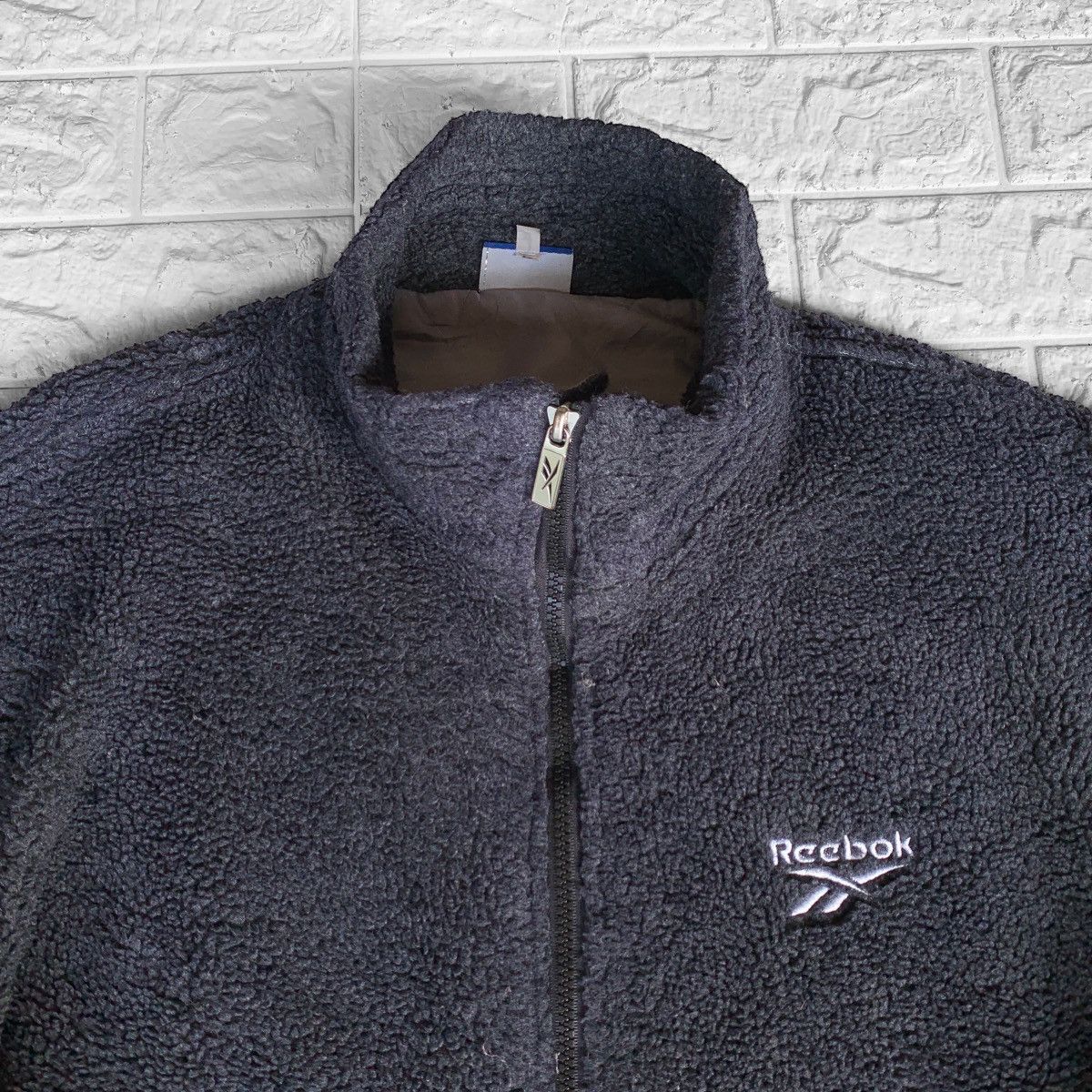 Reebok × Vintage Vintage Reebok Fleece Jacket Embroidered Logo Size US L / EU 52-54 / 3 - 10 Thumbnail