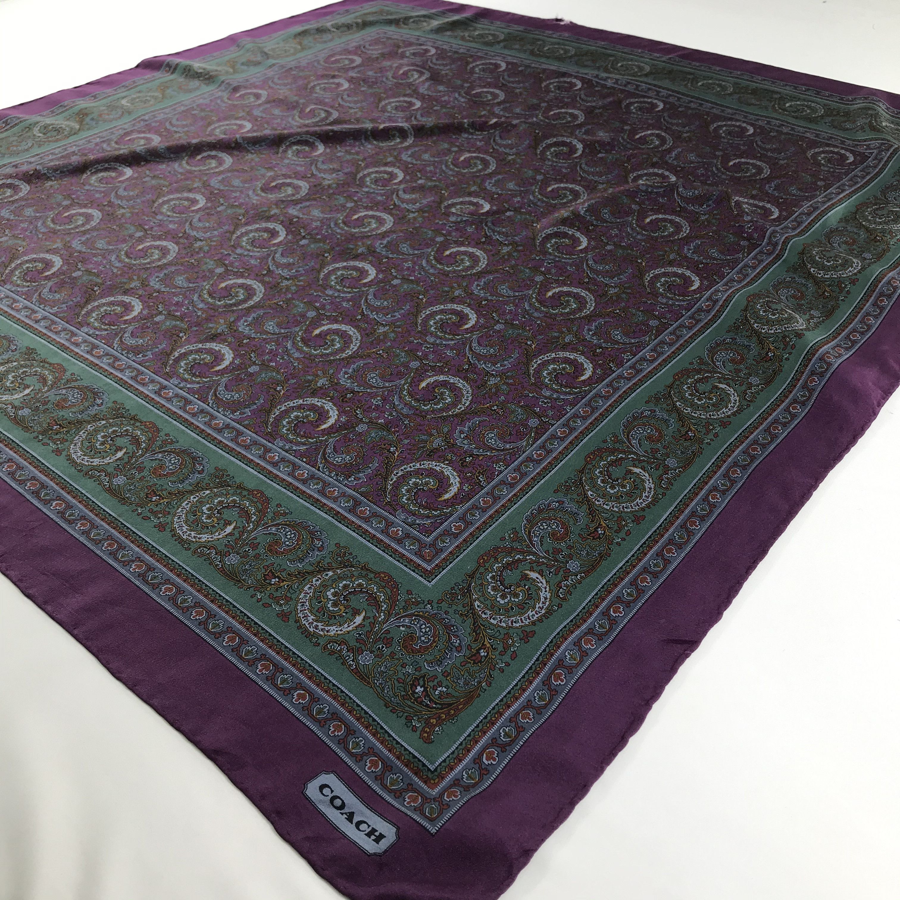 Coach Vintage Coach Silk Scarf Size ONE SIZE - 3 Thumbnail