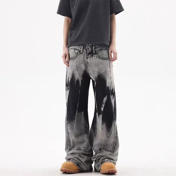 VIBE Heavyweight vintage wash tie-dye hip-hop baggy jeans Size US 32 / EU 48 - 6 Thumbnail