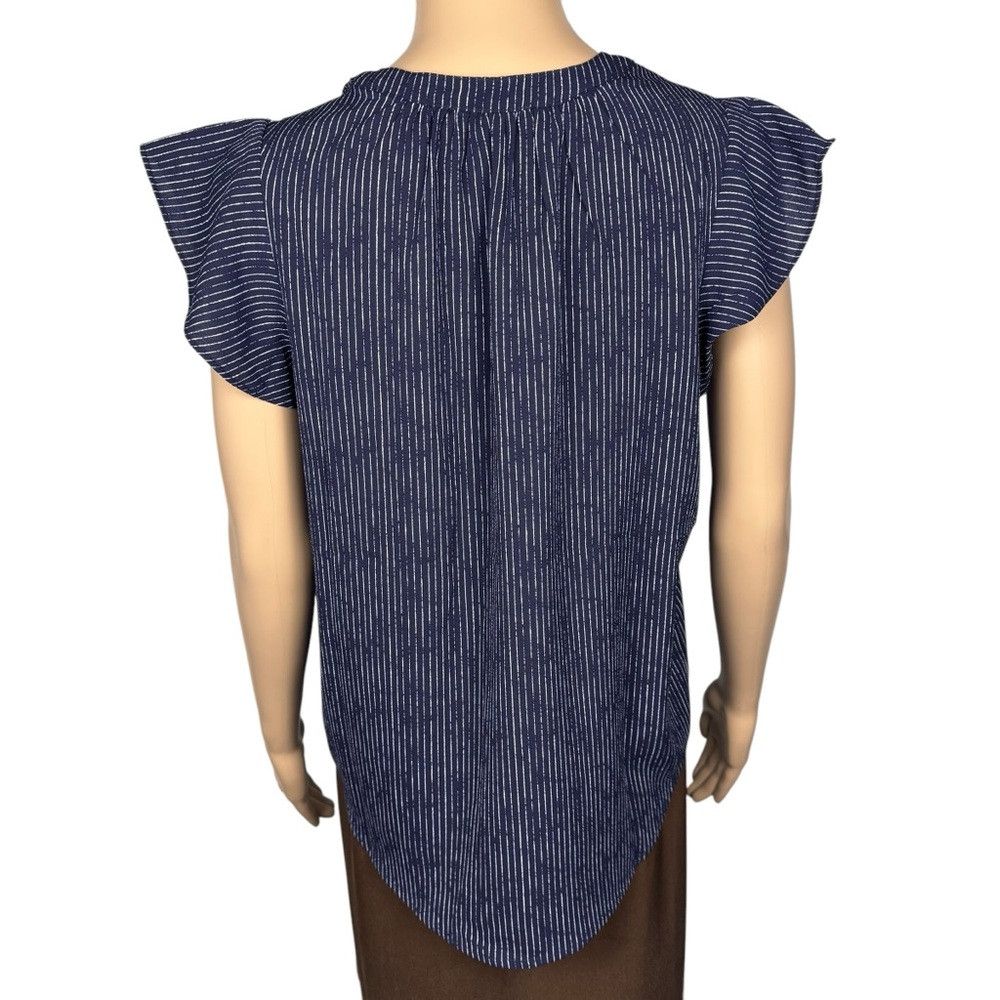 Adrianna Papell NWT New $89 Adrianna Papell Flutter Sleeve V-Neck Striped B Size S / US 4 / IT 40 - 5 Thumbnail