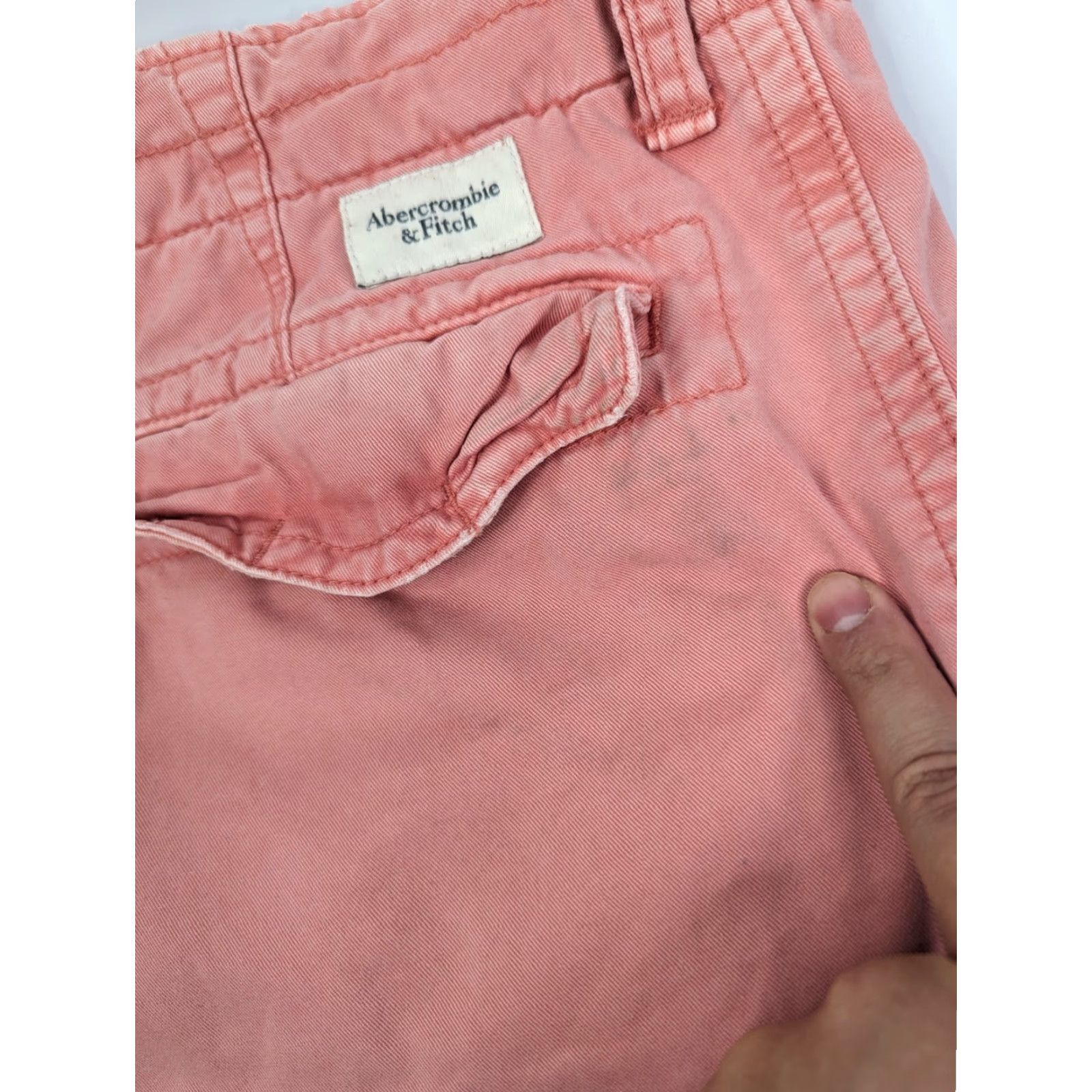 Abercrombie & Fitch VINTAGE Abercrombie & Fitch Shorts Men 34 Pink Button Fly Thick Twill Cotton Flat Front Chino Beach Casual Size US 34 / EU 50 - 6 Thumbnail