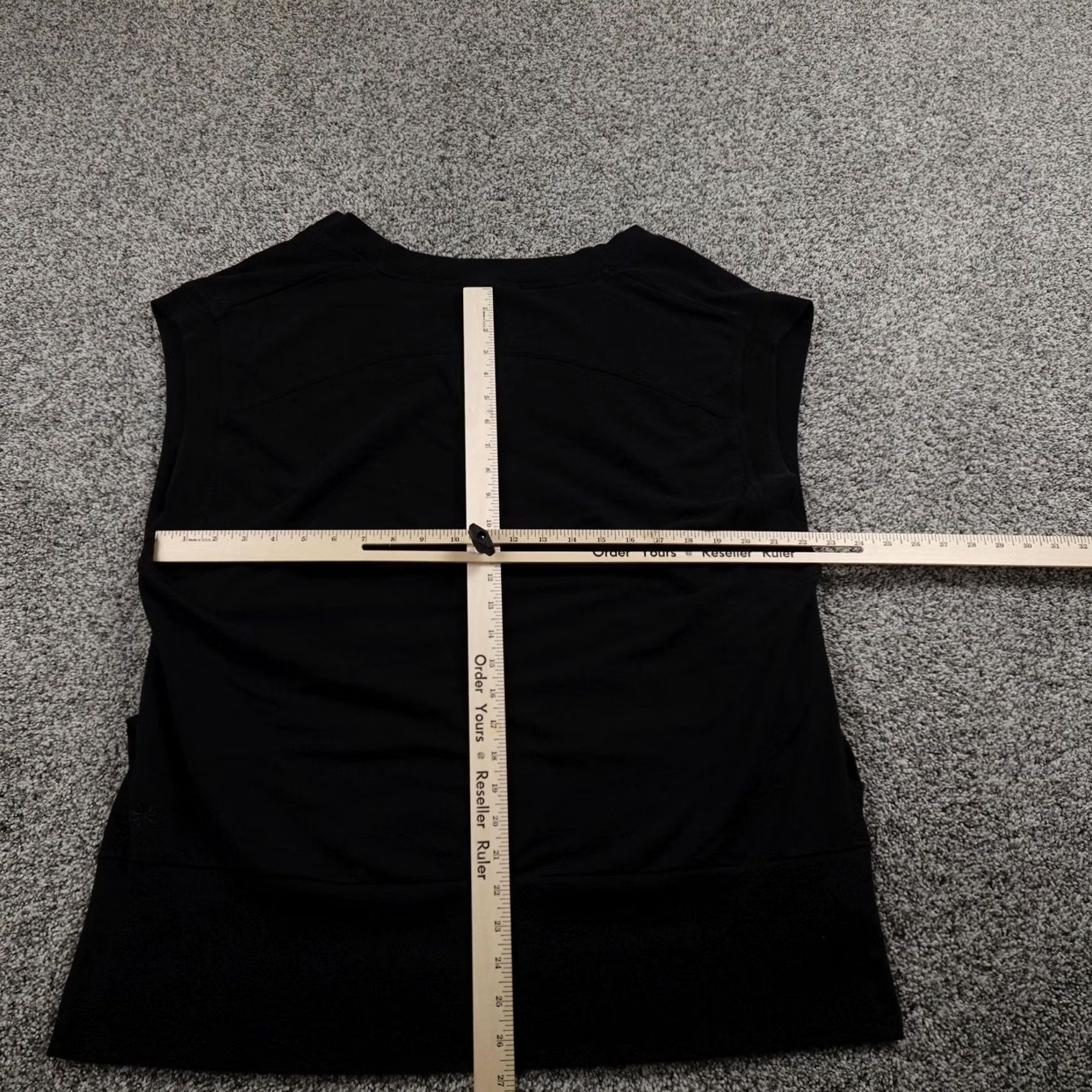 Athleta Athleta Vest Womens XL Black Retro Sweatshirt Tank Top V-Neck Sleeveless Pullover Tee Knit Cotton Polyester Spandex Size XL / US 12-14 / IT 48-50 - 6 Thumbnail
