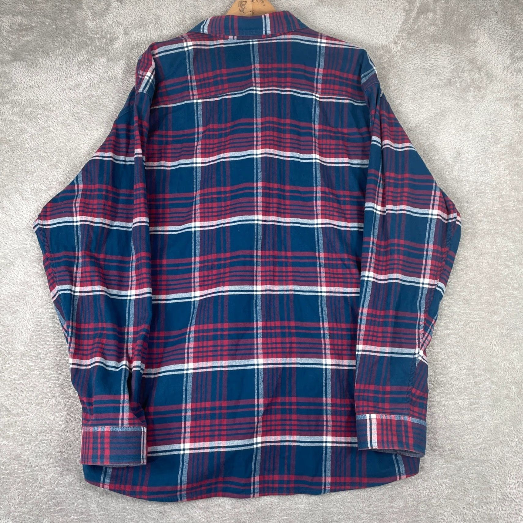 Orvis Orvis Plaid Flannel Shirt Mens XL Blue Red Stretch Button Down Outdoor Workwear Size US XL / EU 56 / 4 - 7 Thumbnail