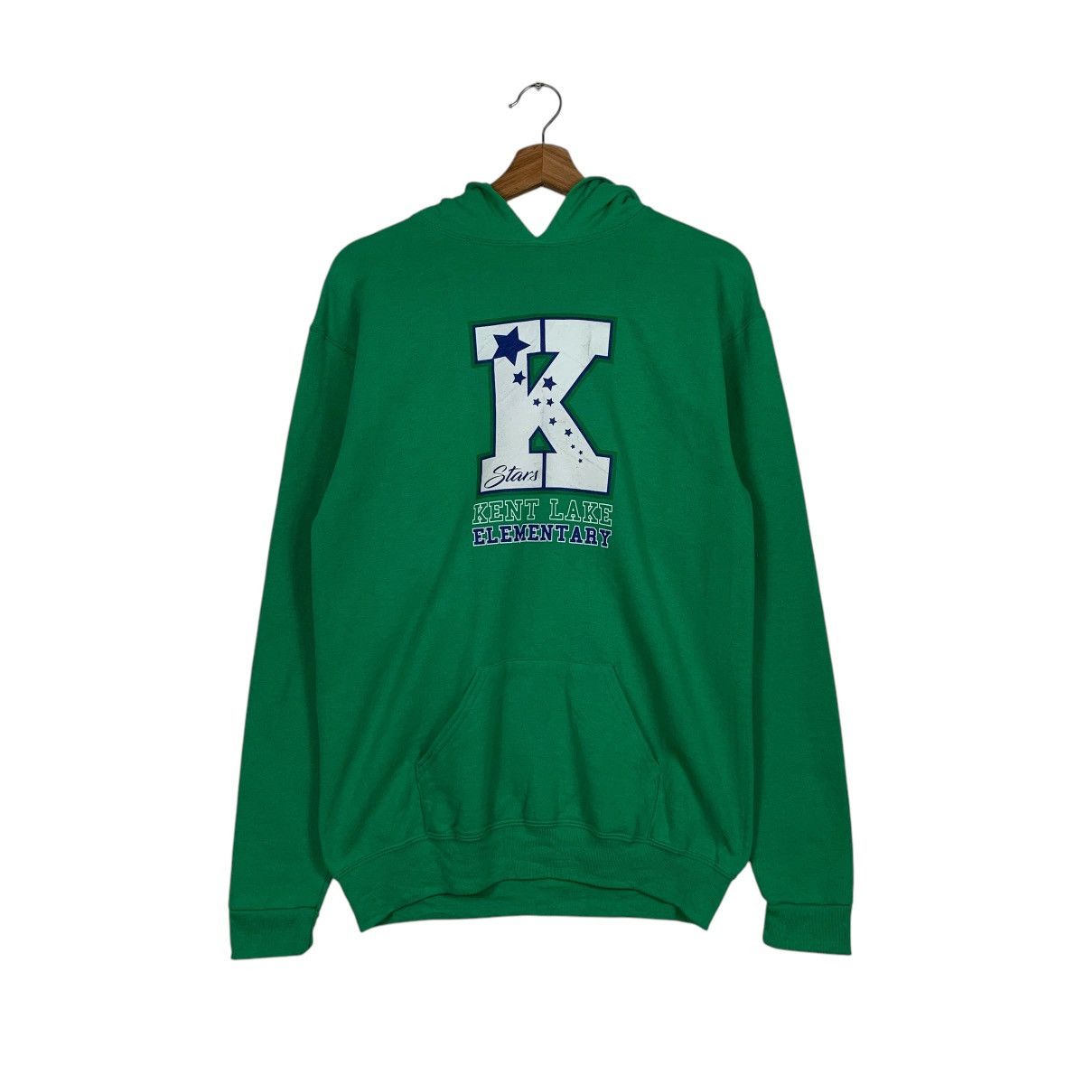 Jerzees Vintage Kent Lake Elementary Green Hoodie Size US S / EU 44-46 / 1 - 10 Thumbnail