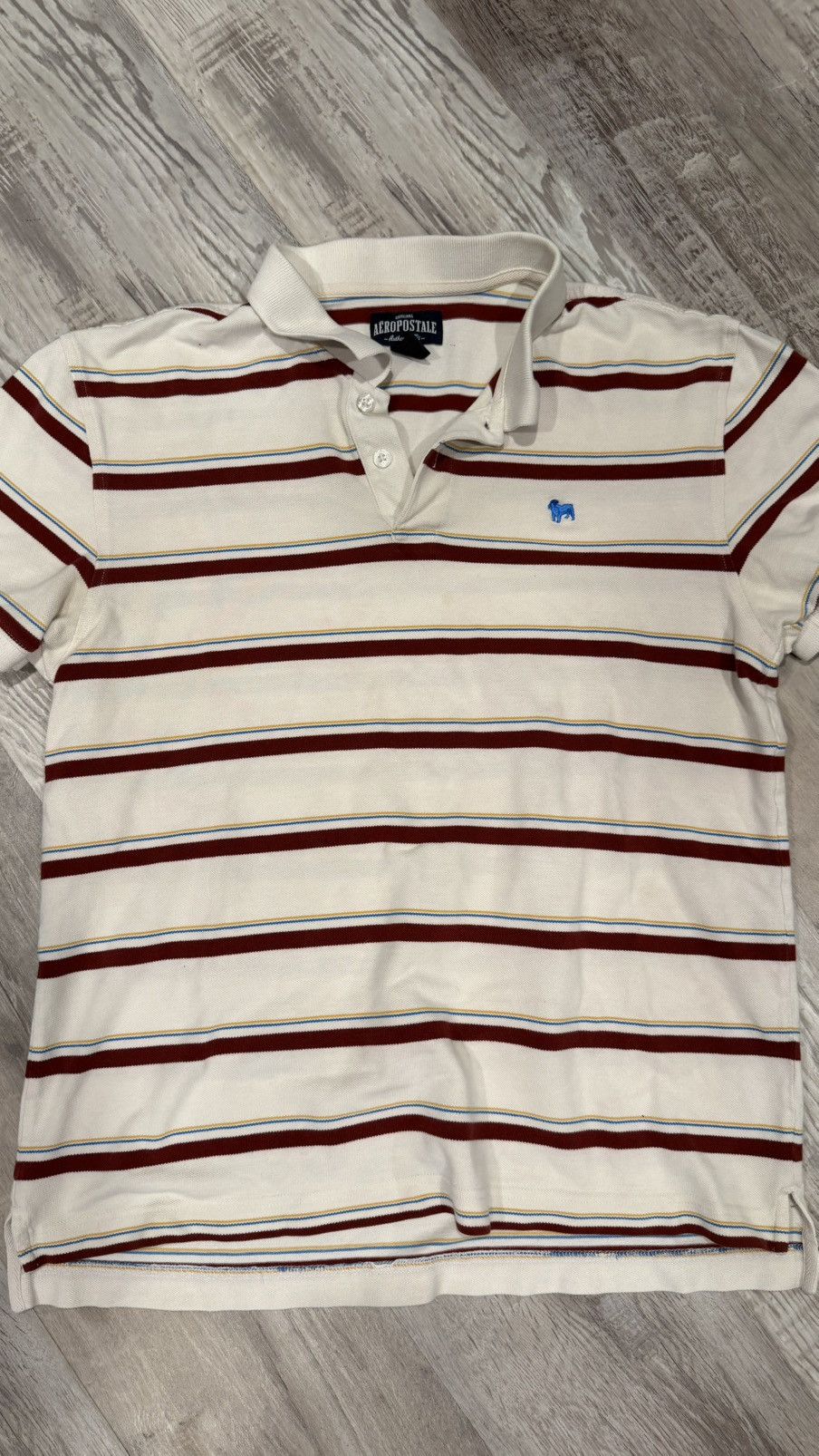 Aeropostale Beige and Red Striped Size US M / EU 48-50 / 2 - 1 Thumbnail