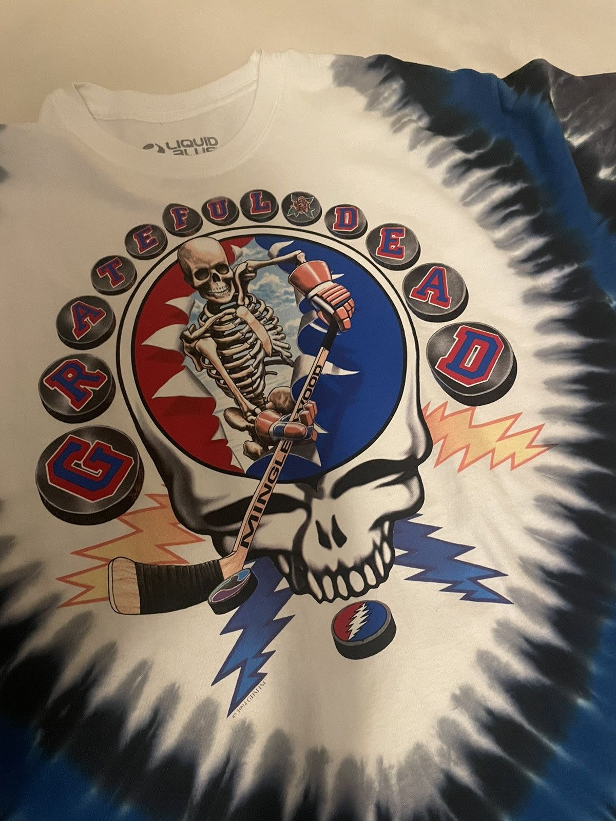 Grateful Dead Grateful Dead - Skeleton Hockey tie dye xxl 2xl liquid blue Size US XXL / EU 58 / 5 - 4 Thumbnail