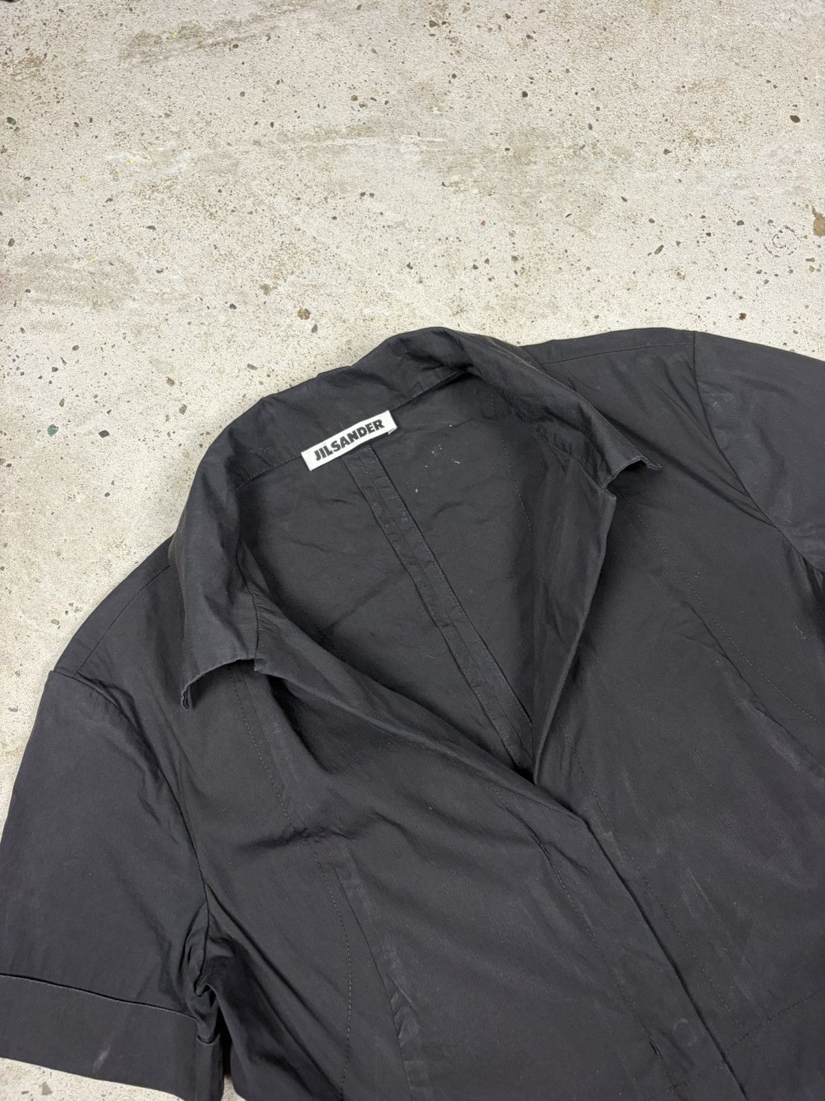 Jil Sander Jil Sander Black Shirtdress Midi Button Up Size XS / US 0-2 / IT 36-38 - 10 Thumbnail