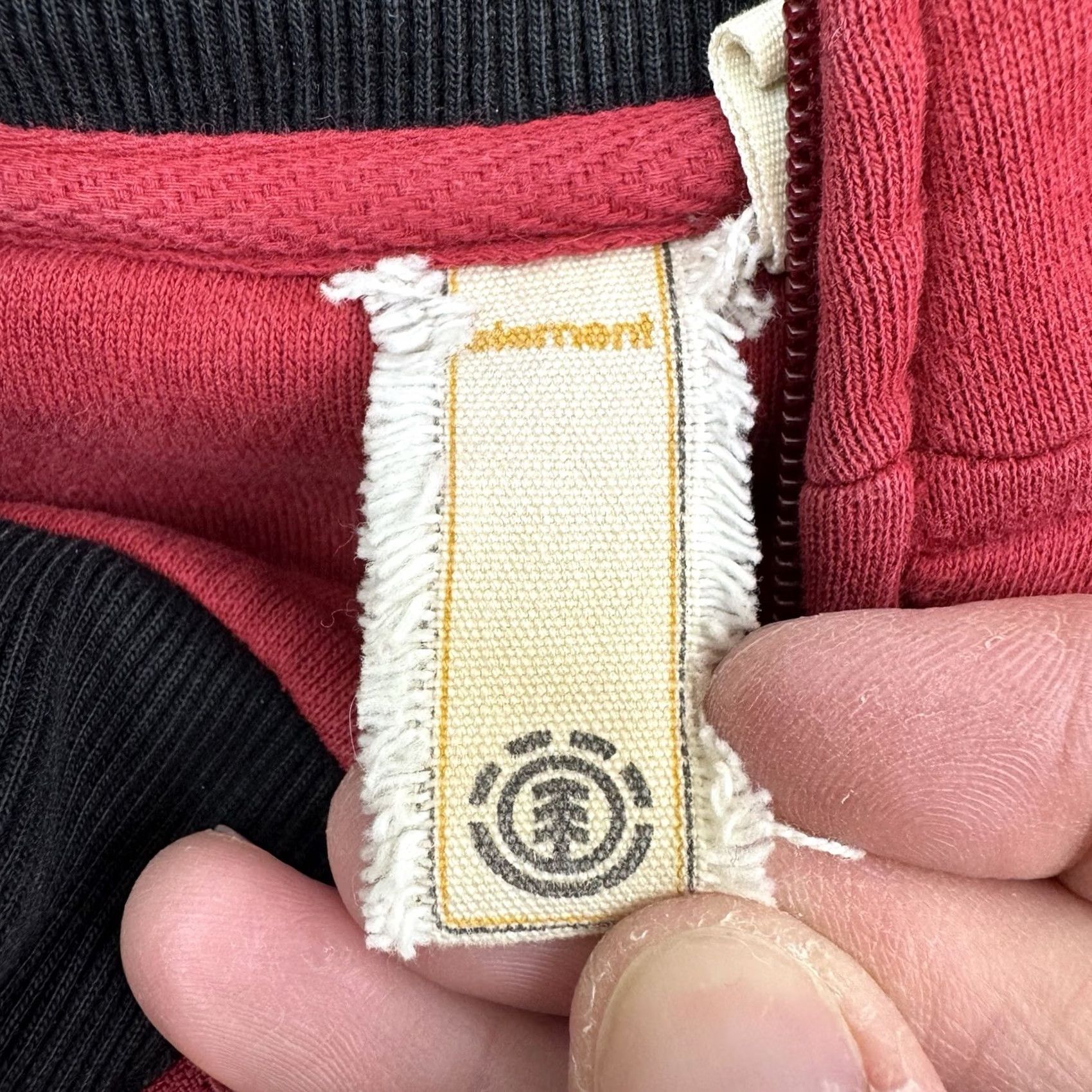 Element VINTAGE Element Sweatshirt Adult Large Full Zip Hipster Punk Y2K Thumbhole Red Mens Size US L / EU 52-54 / 3 - 5 Thumbnail