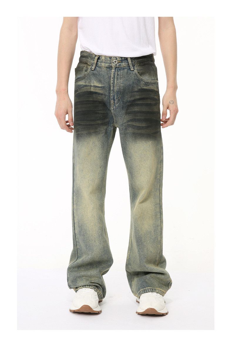 Japanese Brand × Jean Retro gradient distressed washed niche jeans Size US 32 / EU 48 - 1 Thumbnail