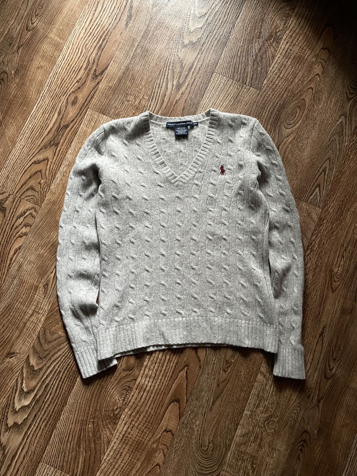 Polo Ralph Lauren Gray Knitted Polo Ralph Lauren Sweater merino wool Size M / US 6-8 / IT 42-44 - 2 Thumbnail