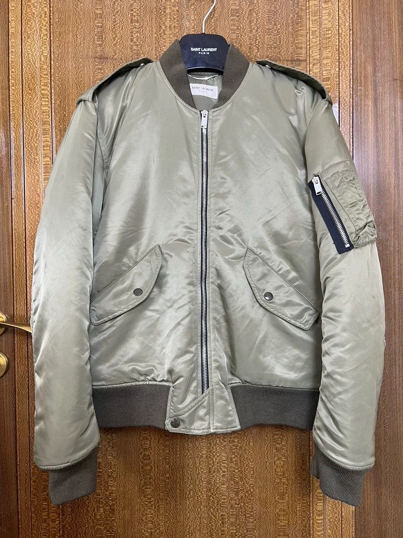 Saint Laurent Paris Saint Laurent Paris 16fwMA-1 pilot cotton jacket-2508 Size US L / EU 52-54 / 3 - 1 Thumbnail