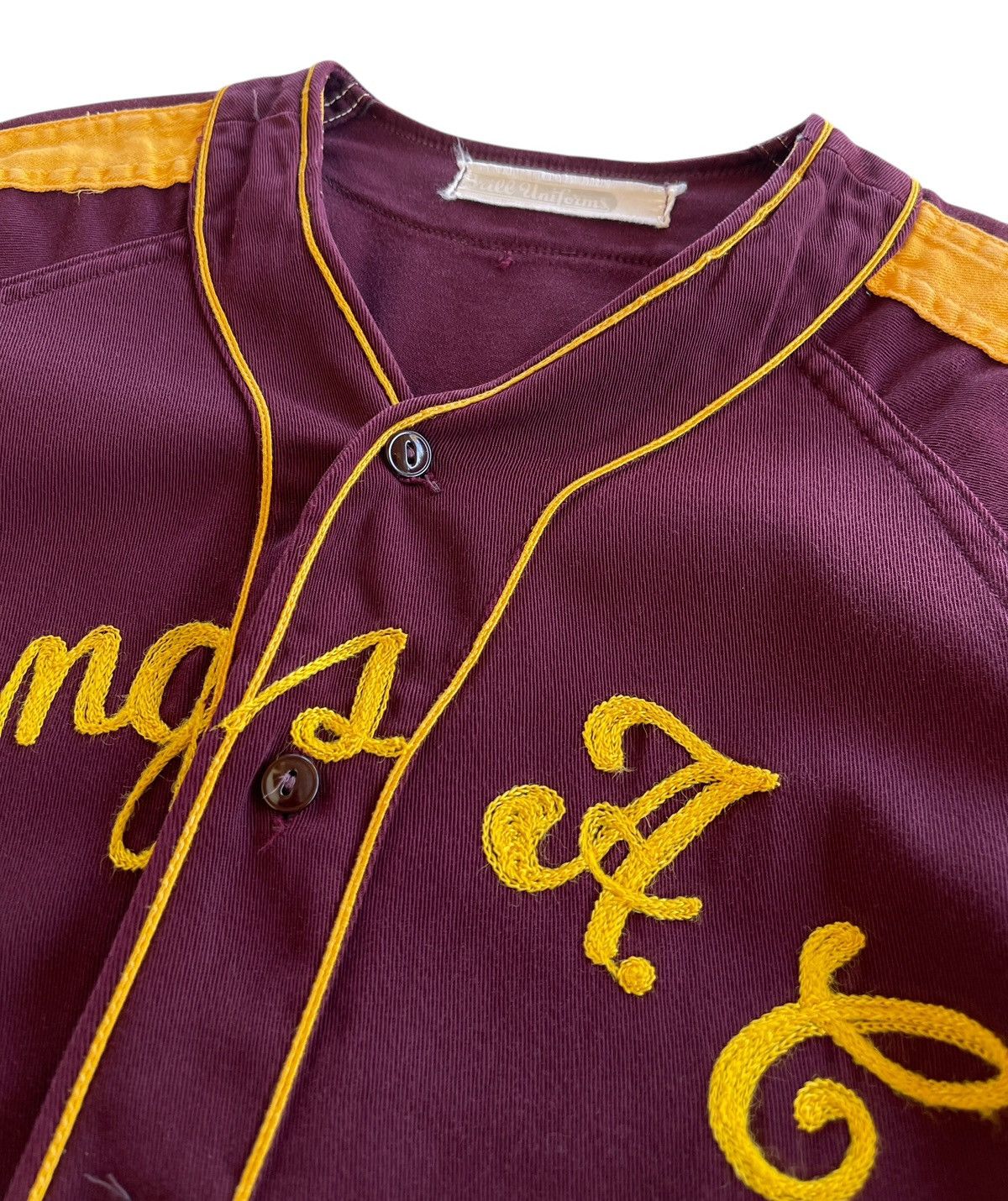 Vintage 90s Bull Uniform Baseball Cotton Shirt Size US L / EU 52-54 / 3 - 4 Thumbnail