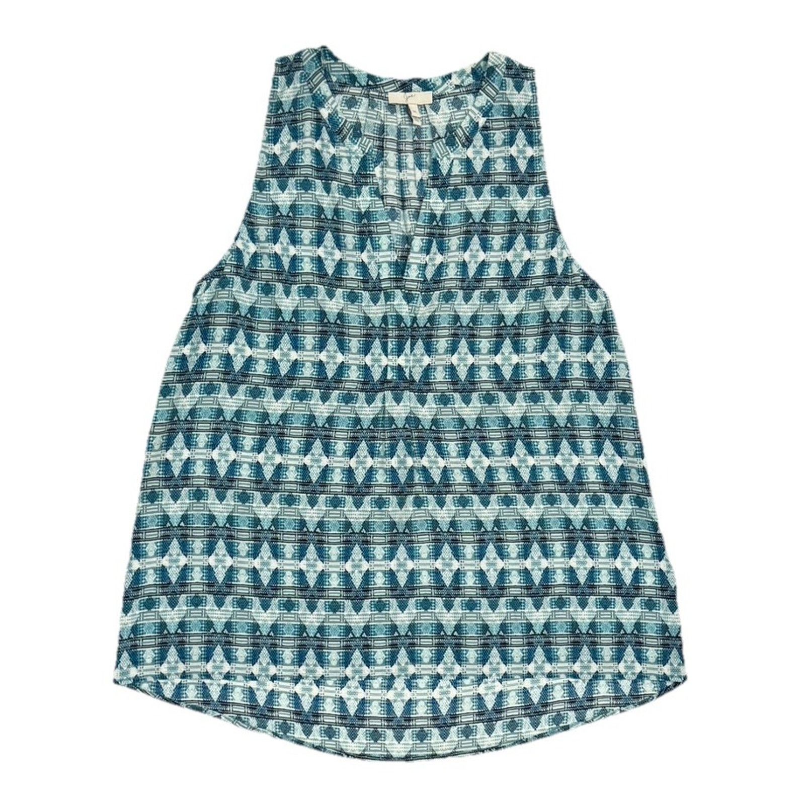 Joie Joie Women's Geometric Sleeveless Silk Blouse Size Medium Size M / US 6-8 / IT 42-44 - 1 Thumbnail