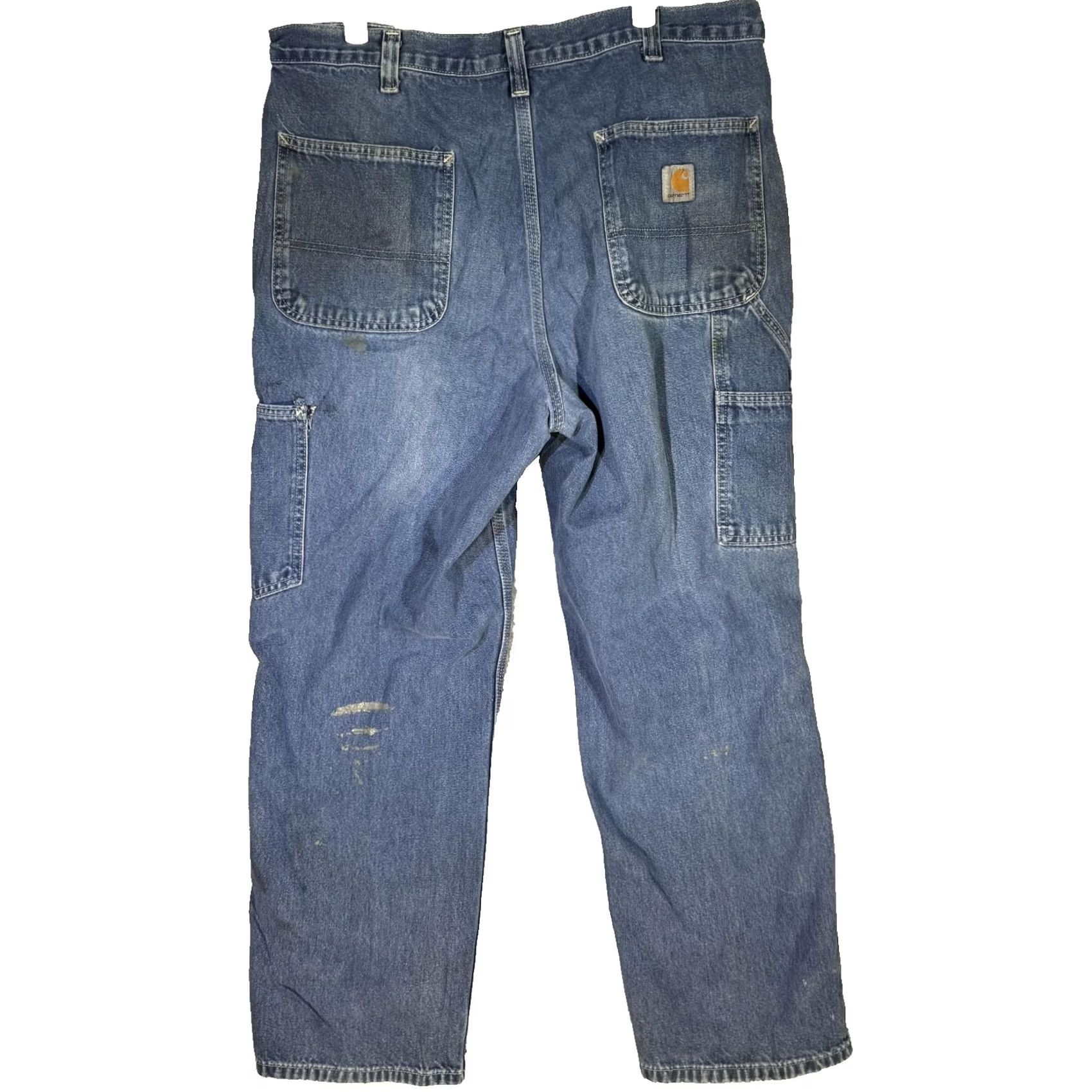Carhartt VINTAGE Carhartt Jeans Mens 36x30 Dungaree Fit Distressed Paint Workwear 90s Size US 36 / EU 52 - 2 Thumbnail