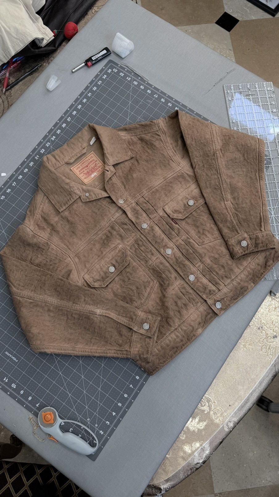 Jacquard Dyed Denim Type-2 Trucker Jacket