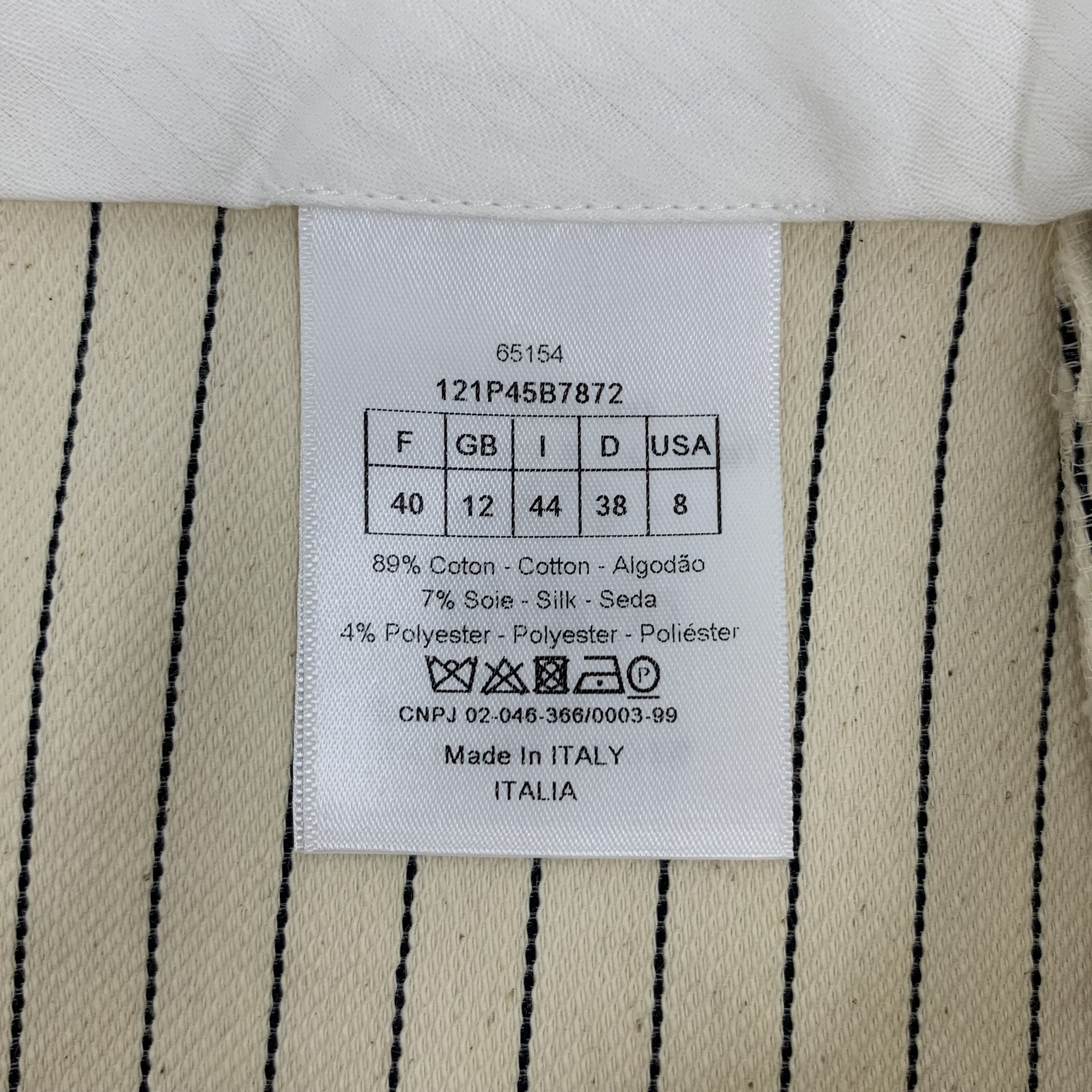 Dior Dior Skort – Beige Stripe Cotton (Size M) Size 27" / US 4 / IT 40 - 4 Thumbnail