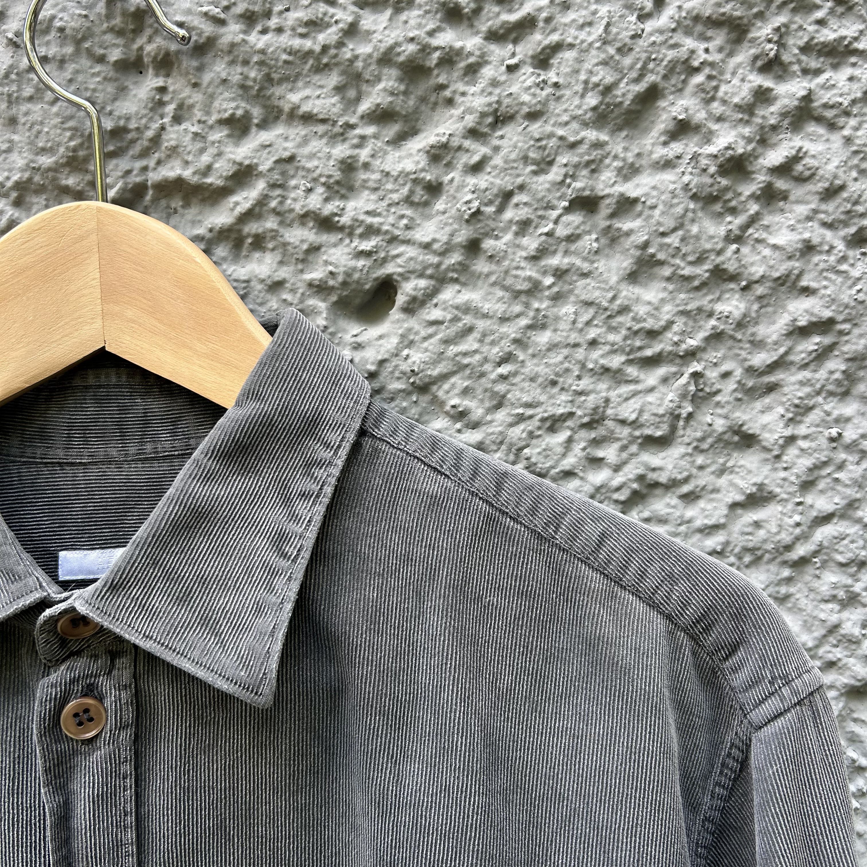 Helmut Lang Vintage Archive Helmut Lang Gray Corduroy Shirt Button Up Size US M / EU 48-50 / 2 - 4 Thumbnail
