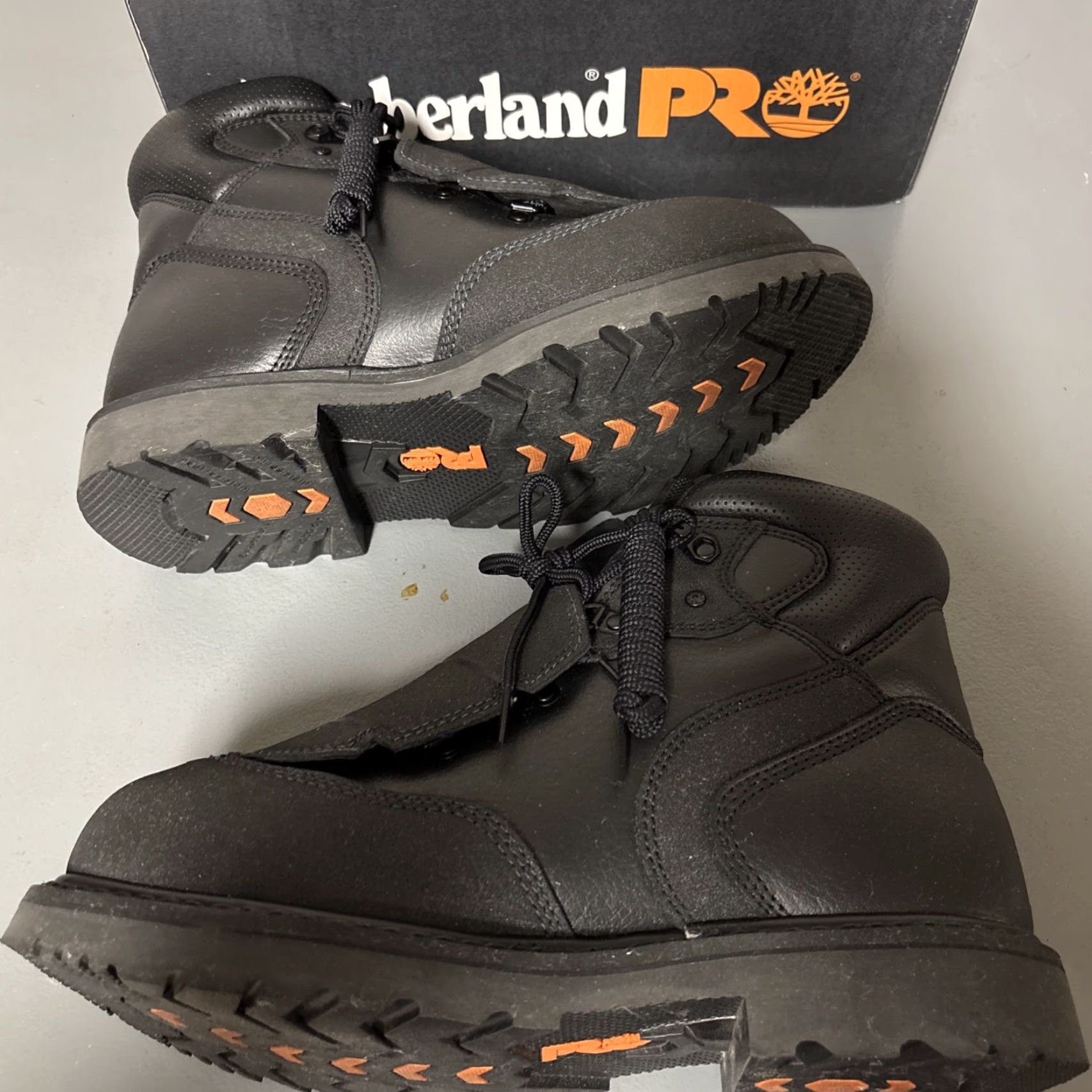 Timberland Timberland Pro Ambridge 6" Work Boot Mens US 10 Black WP Leather New In Box CT WP Slip Resistant Waterproof Composite Toe Boots Size US 10 / EU 43 - 5 Thumbnail