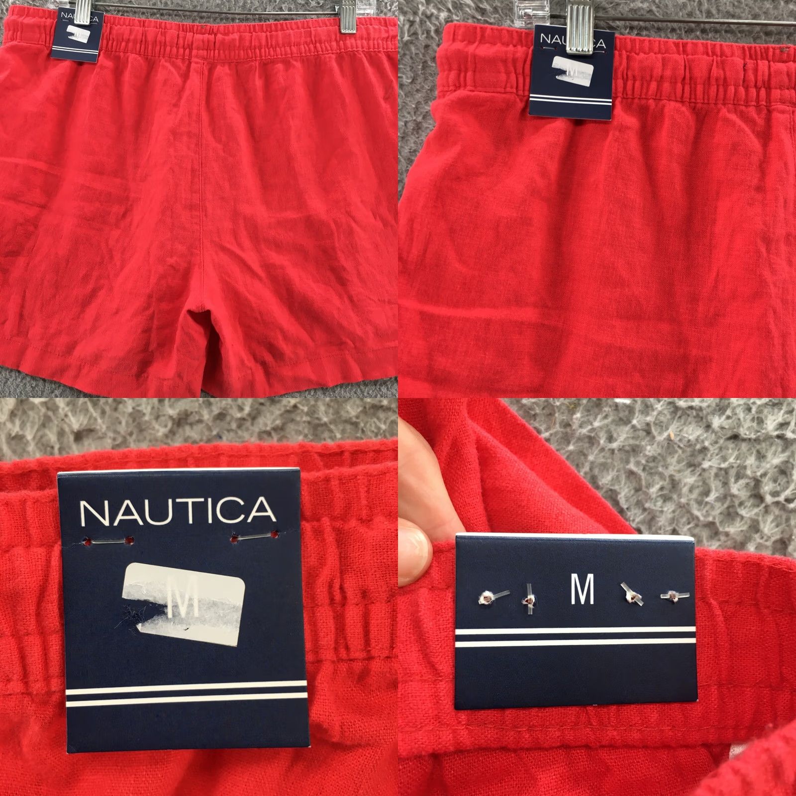 Nautica Nautica Utility Shorts Womens Medium Red Mid Rise Drawstring NEW Size 32" / US 10 / IT 46 - 9 Thumbnail