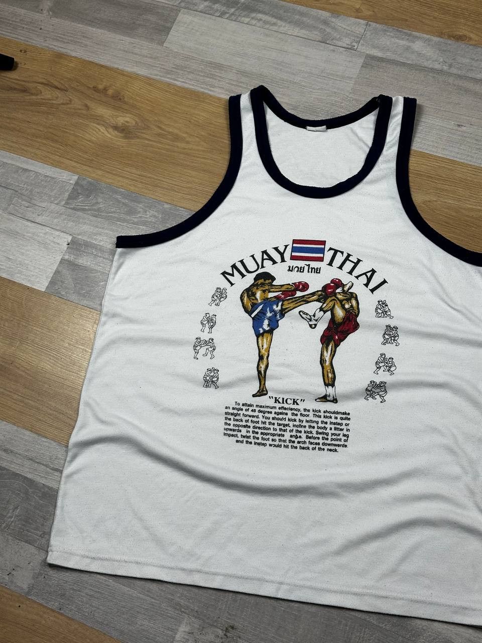 Japanese Brand Vintage Muay Thai Kick Tank Top Tee Size US L / EU 52-54 / 3 - 3 Thumbnail