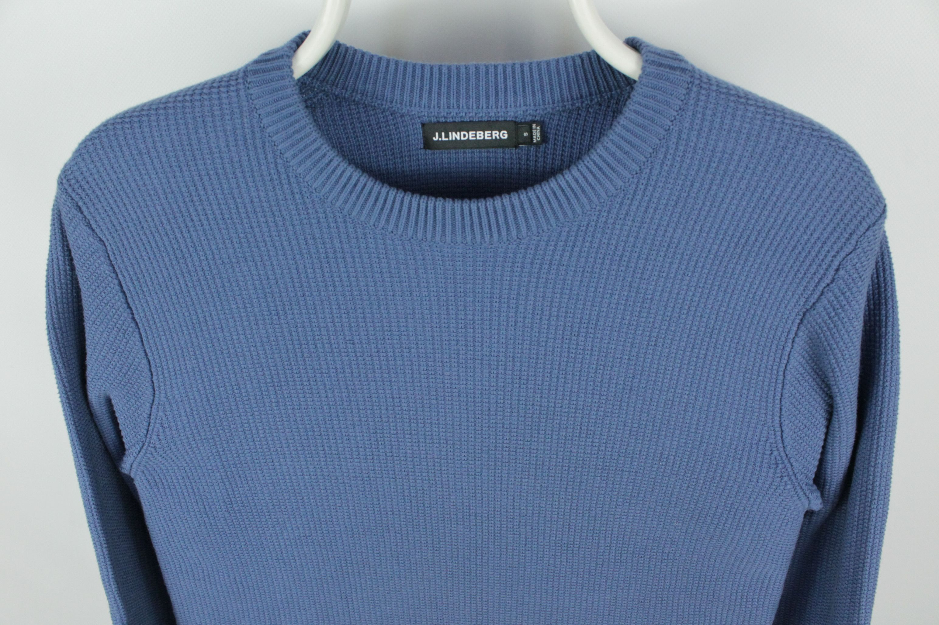 J.Lindeberg J.Lindeberg Arthur Knit Blue Org Cotton Pullover Sweater Size US S / EU 44-46 / 1 - 5 Thumbnail