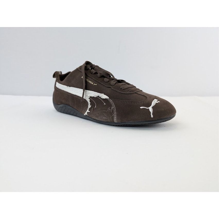 Balenciaga × Puma o1rshd1 Q:3 / Speedcat Destroyed Low Top Sneaker in Brown Size US 11 / EU 44 - 2 Thumbnail