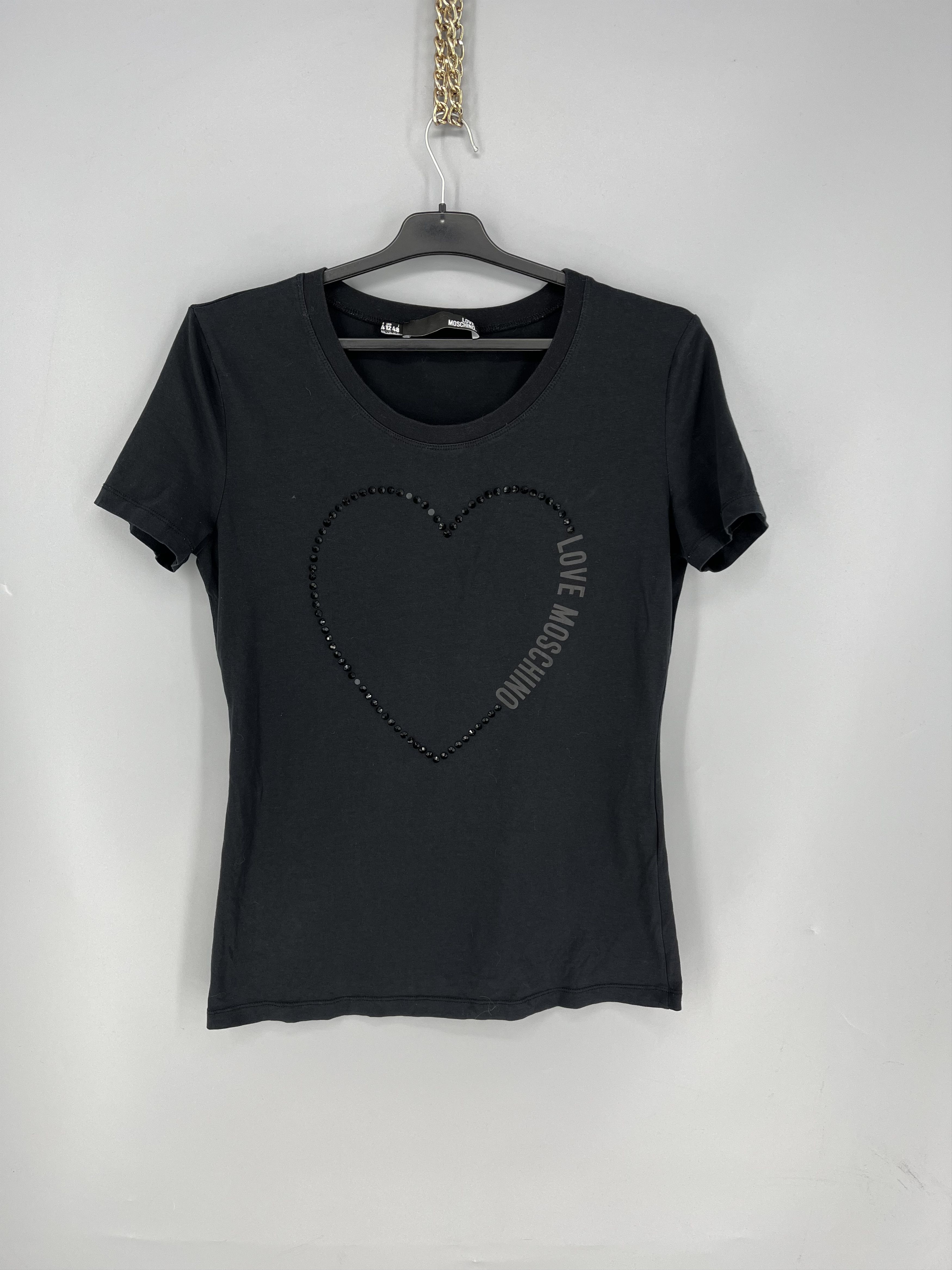 Moschino Vintage T-shirt Moschino Love Black size L Size L / US 10 / IT 46 - 1 Thumbnail